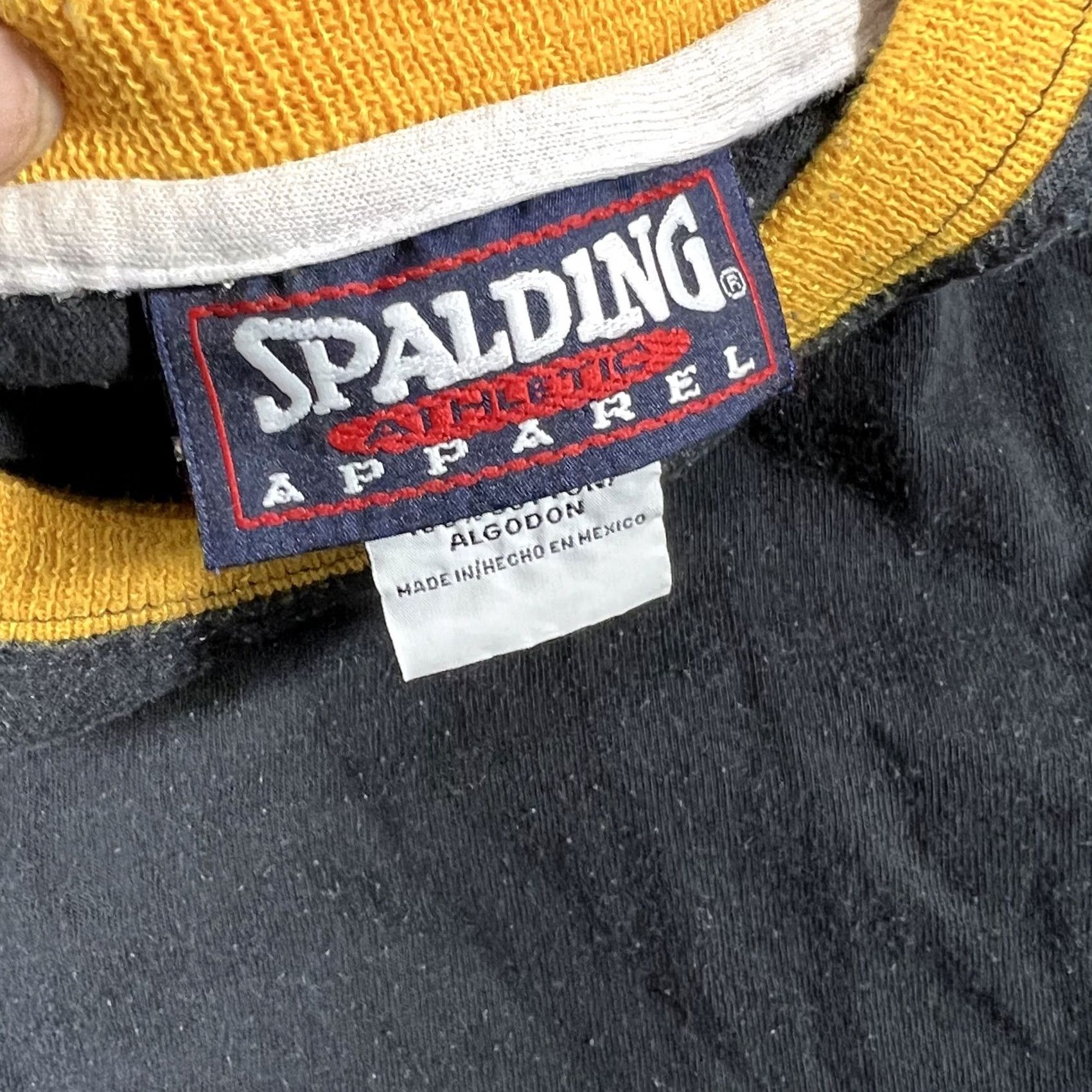 Spalding VINTAGE Spalding T-Shirt Short Sleeve Ribbed Casual Men Black Large L Mens Size US L / EU 52-54 / 3 - 5 Thumbnail