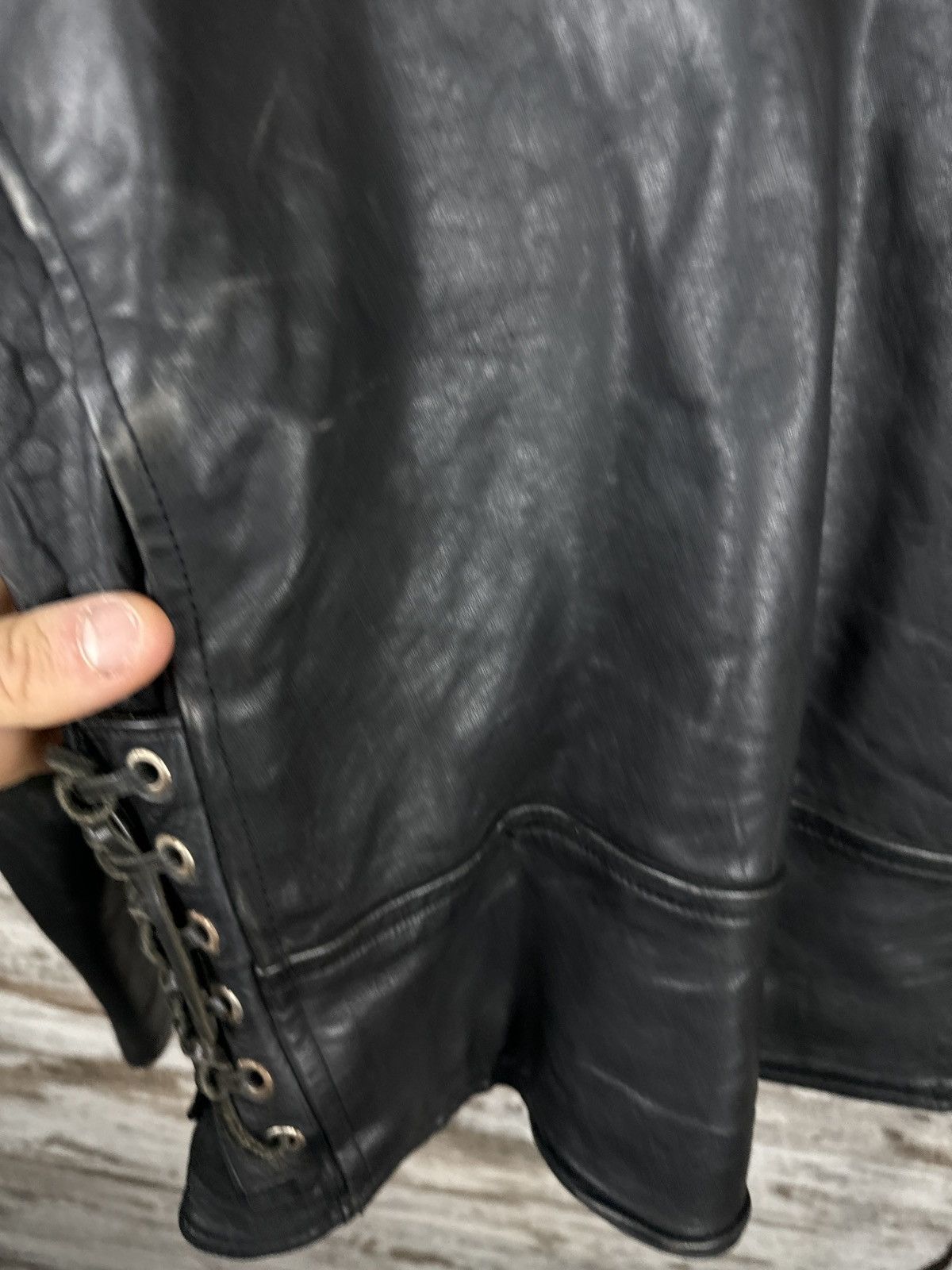 Leather Mens Vintage Leather jacket bombers biker 90s rare y2k Size US S / EU 44-46 / 1 - 17 Thumbnail