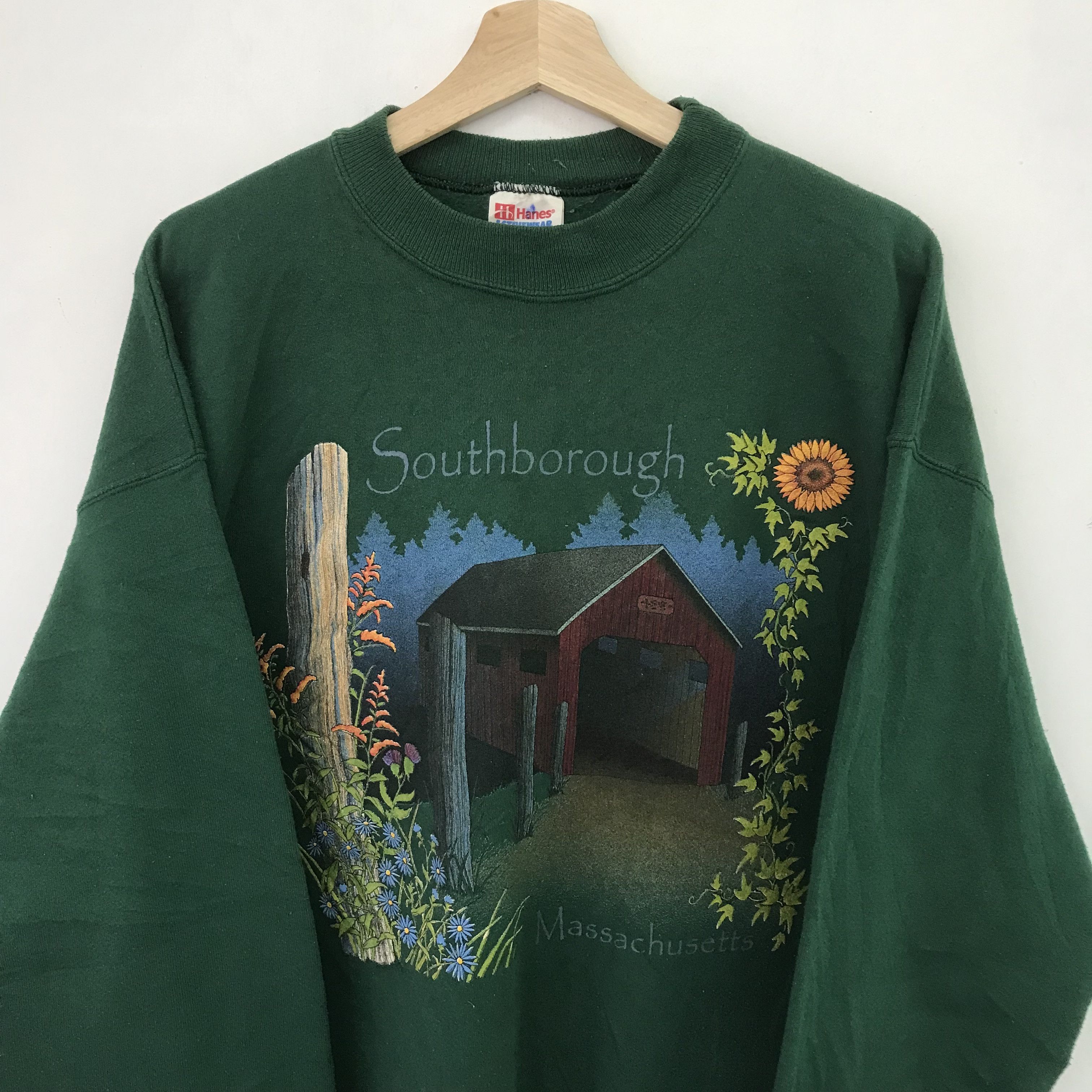 Hanes vintage hanes sweatshirt green - 616 Size US XL / EU 56 / 4 - 6 Thumbnail
