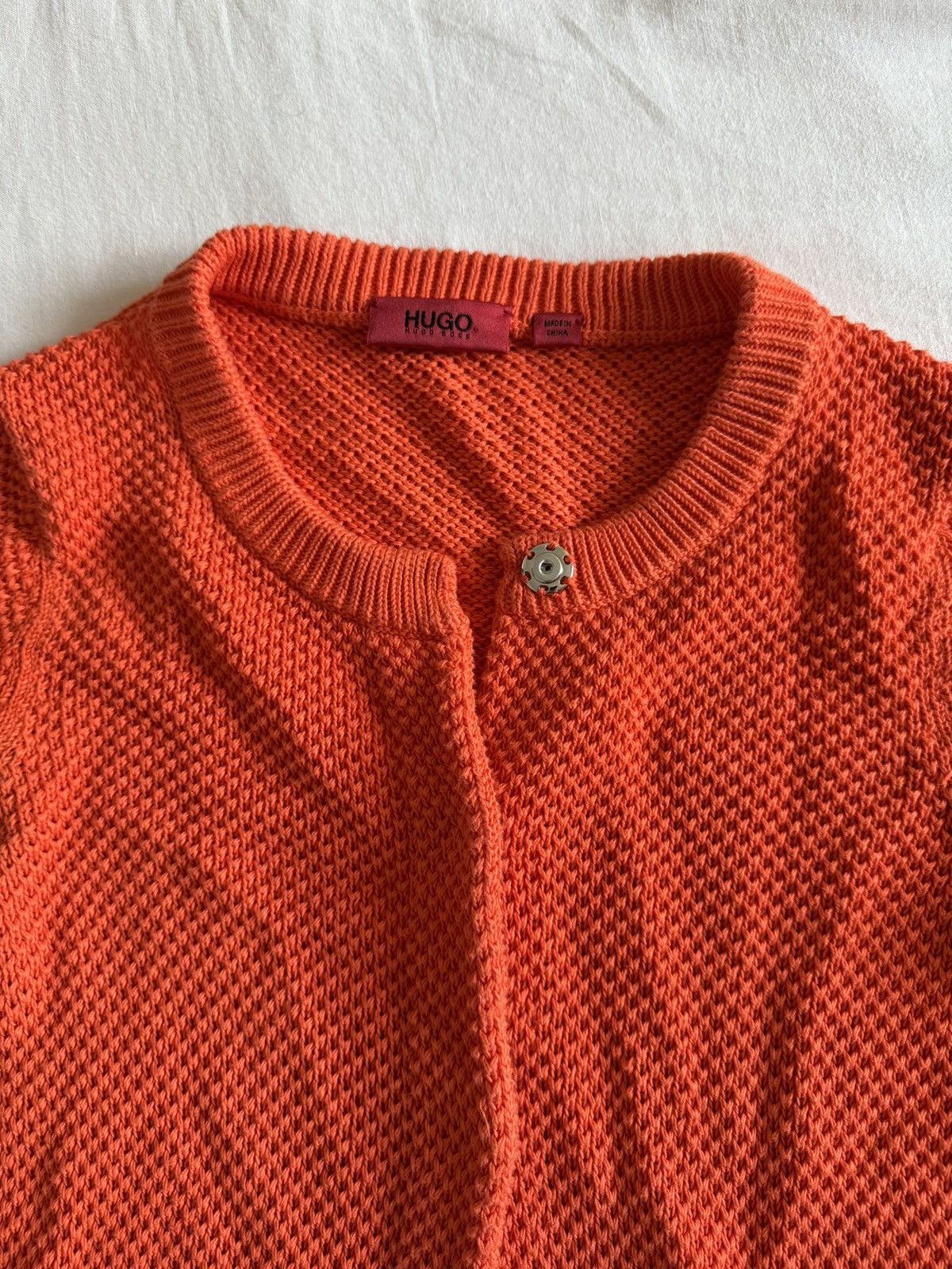 Hugo Boss Hugo Hugo Boss XS orange knit button cardigan sweater Size XS / US 0-2 / IT 36-38 - 5 Thumbnail