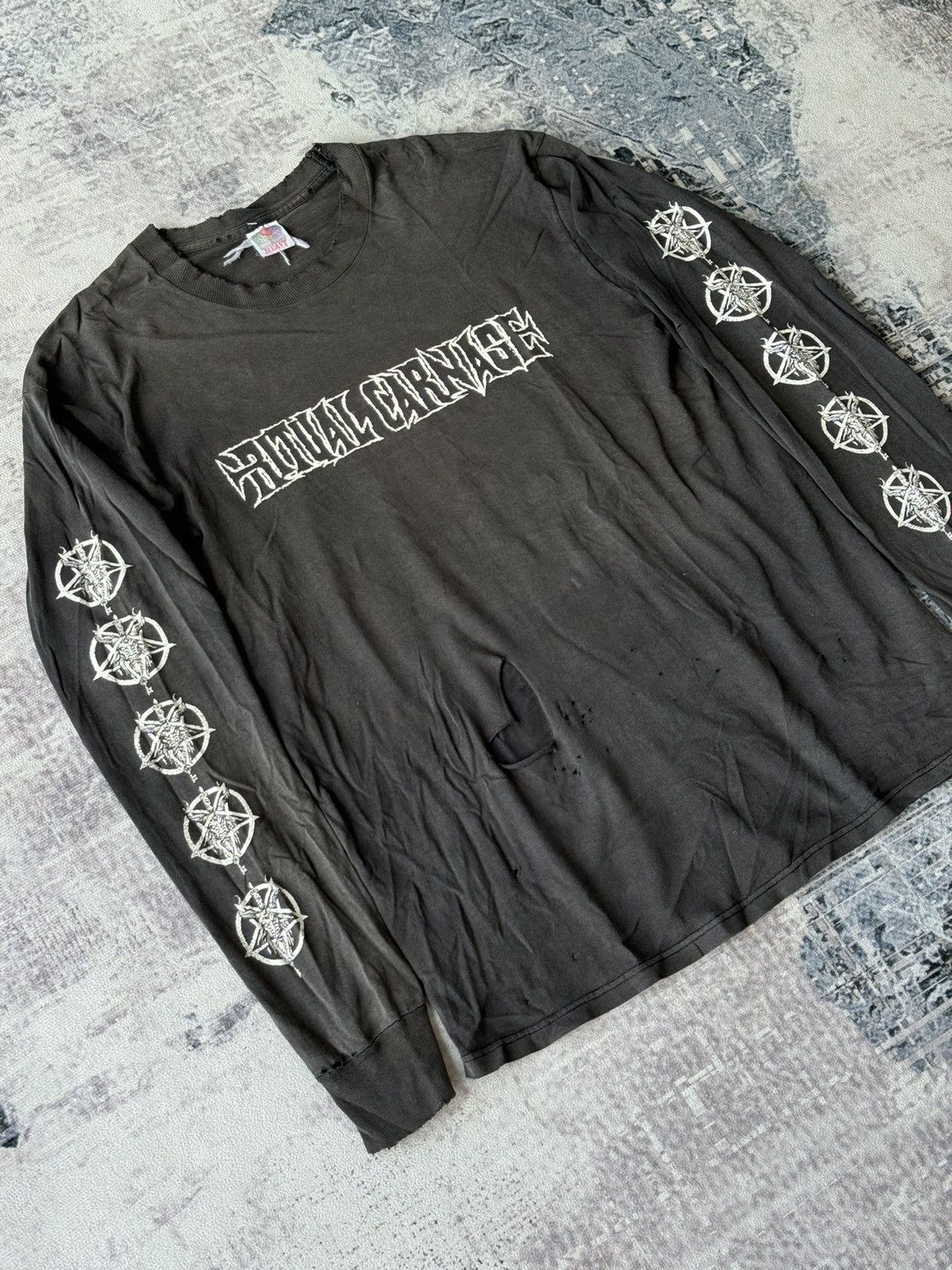 Band Tees × Nirvana × Vintage Vintage Ritual Garnage Metal Core LongSleeves /Bjork Sade Size US M / EU 48-50 / 2 - 3 Thumbnail