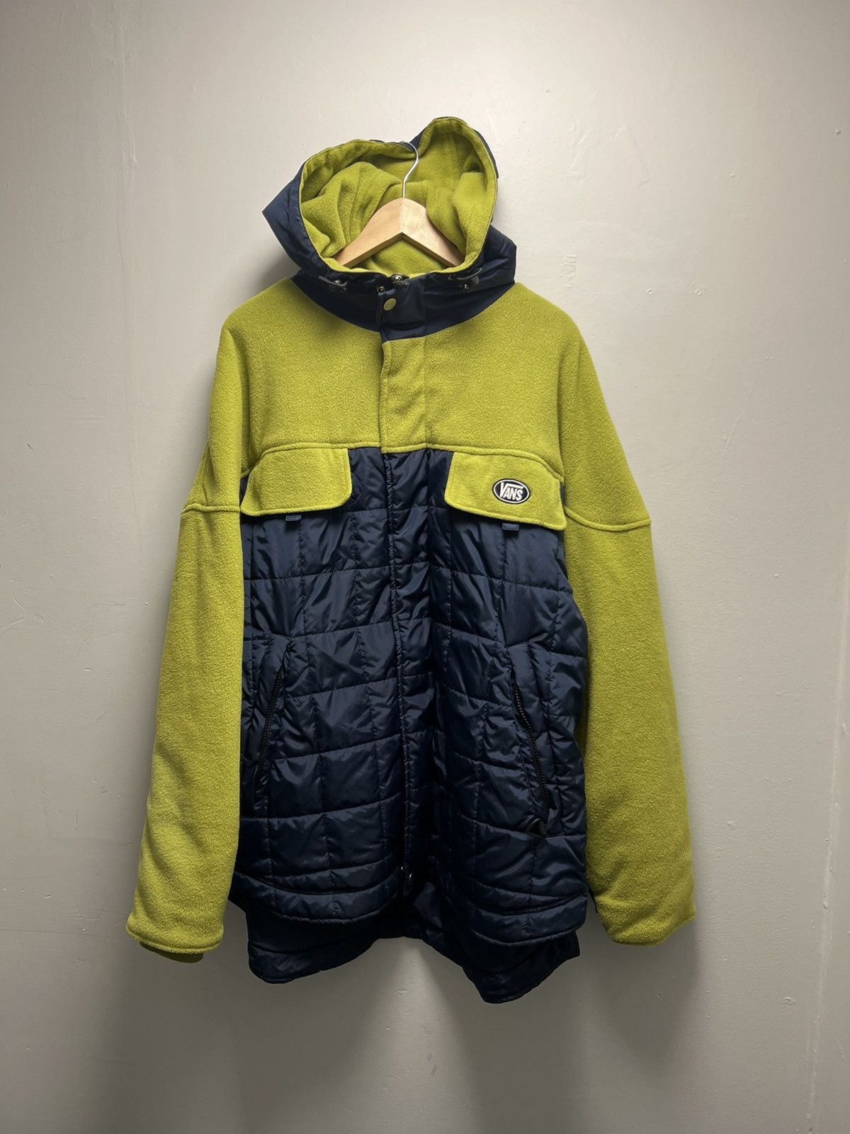 image of Archival Clothing x Vintage 90's Vans Puffer Jacket Made In Korea in Green, Men's (Size XL)