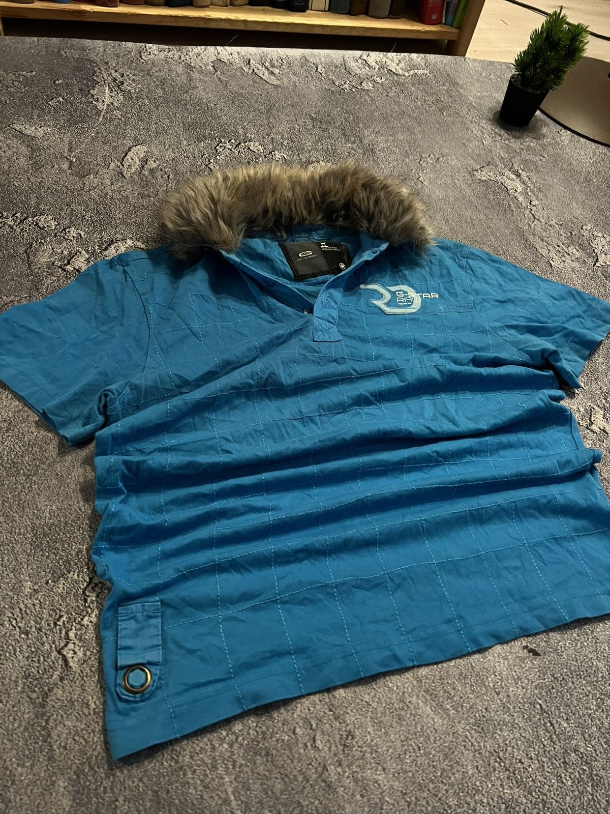 Vintage CRAZY Vintage G-Star With Fur / Y2K Archive Style Rock 90s Size US M / EU 48-50 / 2 - 1 Thumbnail