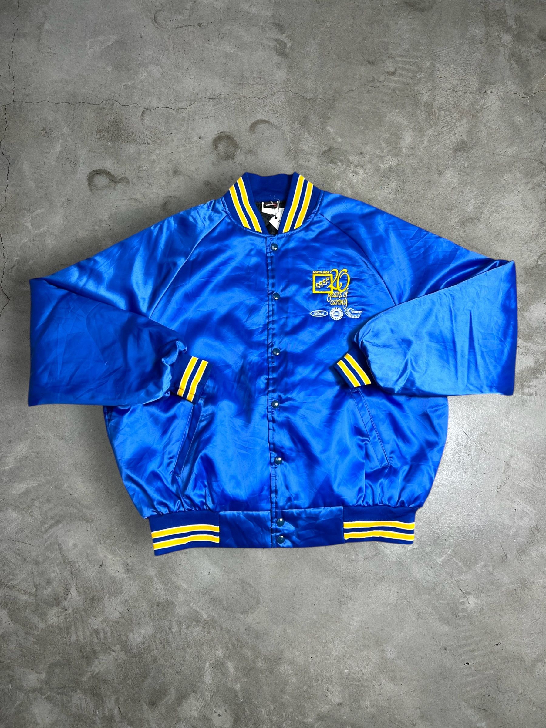 Vintage Vintage Union Line Varsity Bomber Jacket (L) JKA290 Size US L / EU 52-54 / 3 - 1 Thumbnail