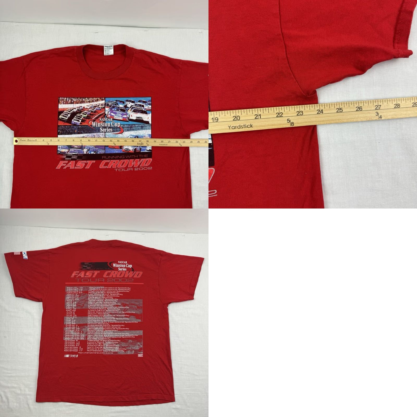 Delta VINTAGE Delta Winston Cup T Shirt Adult XL Nascar Racing 2002 Y2K American Hipster Red Cotton Shirts Mens XL Size US XL / EU 56 / 4 - 8 Thumbnail