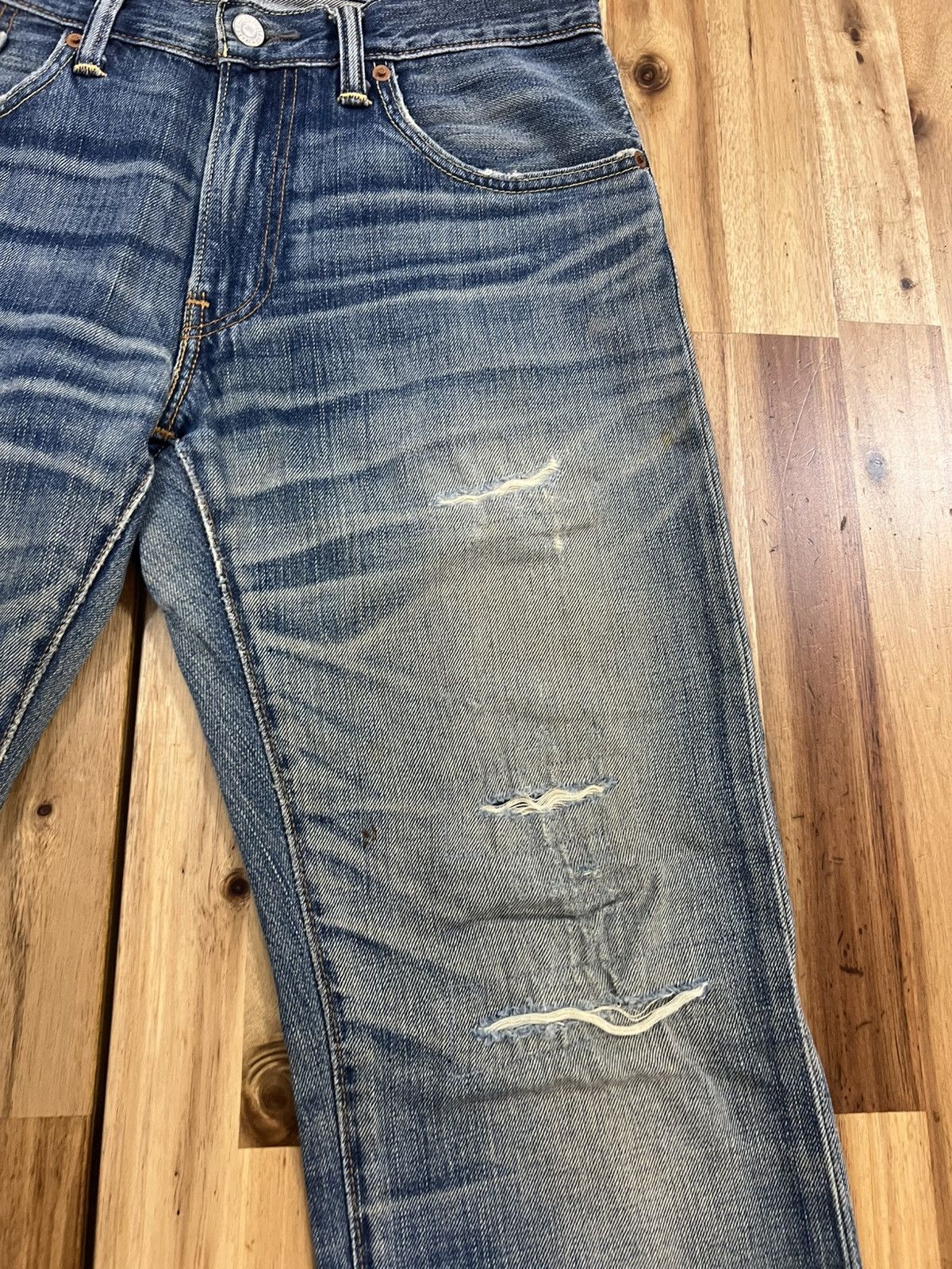 Levi's Vintage Levis 502 Distressed Denim Jeans Size US 31 - 4 Thumbnail