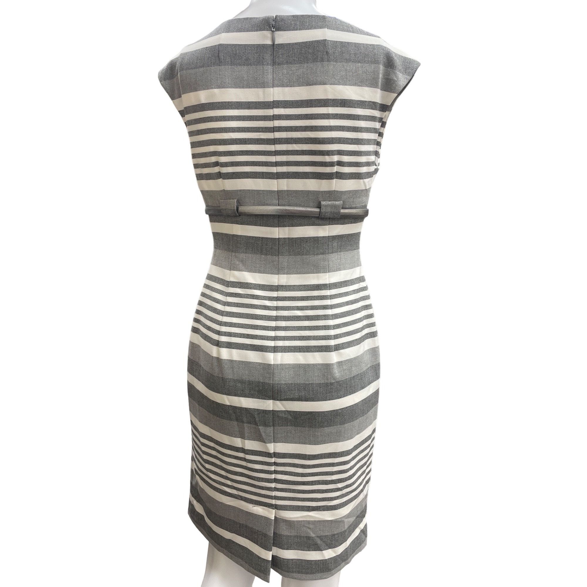Calvin Klein Calvin Klein Women's Gray and White Striped Dress, Size 2P S Size XS / US 0-2 / IT 36-38 - 2 Thumbnail