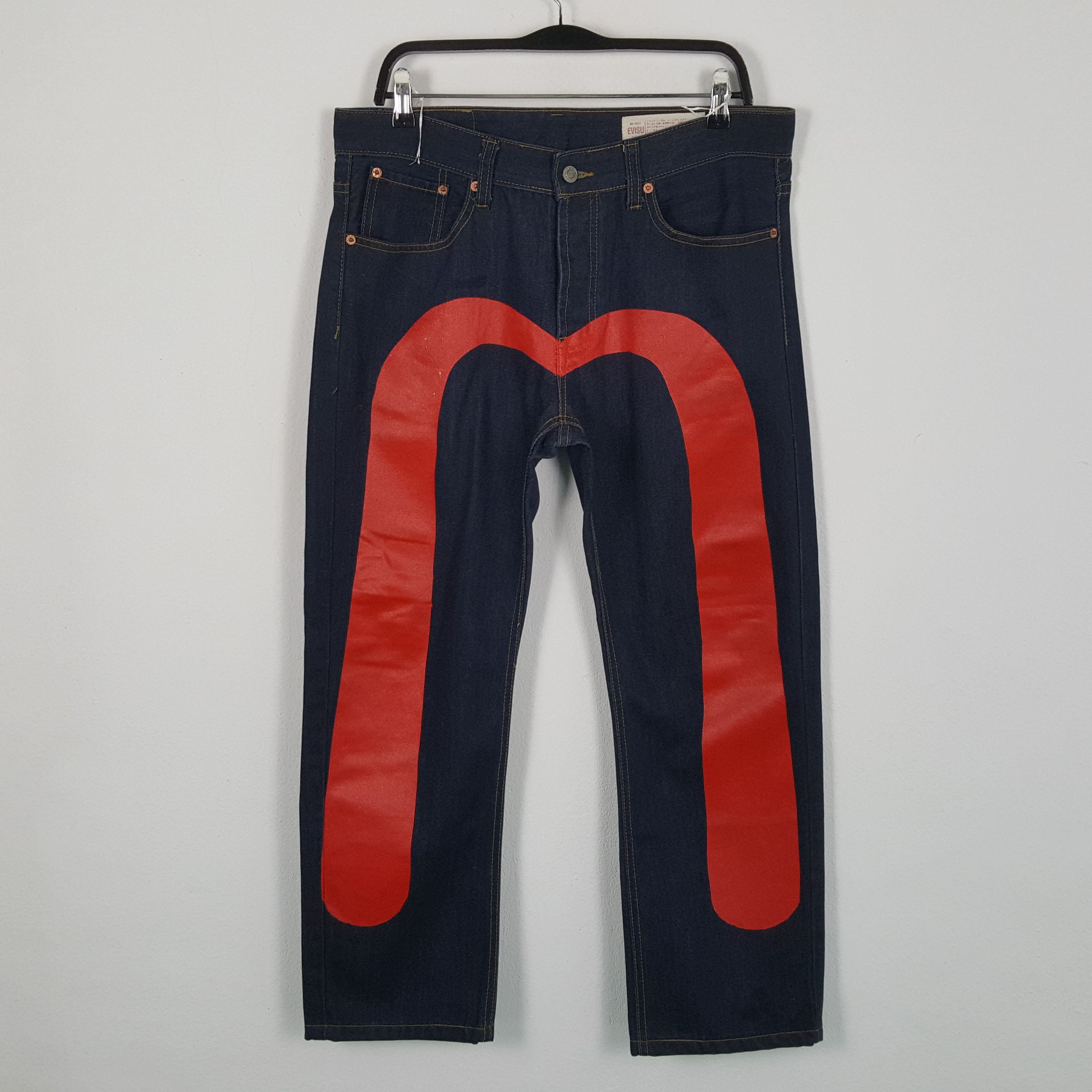 Japanese Brand × Vintage EVISU Japanese Brand Streetwear Custom Daicock Jeans Size US 34 / EU 50 - 1 Thumbnail