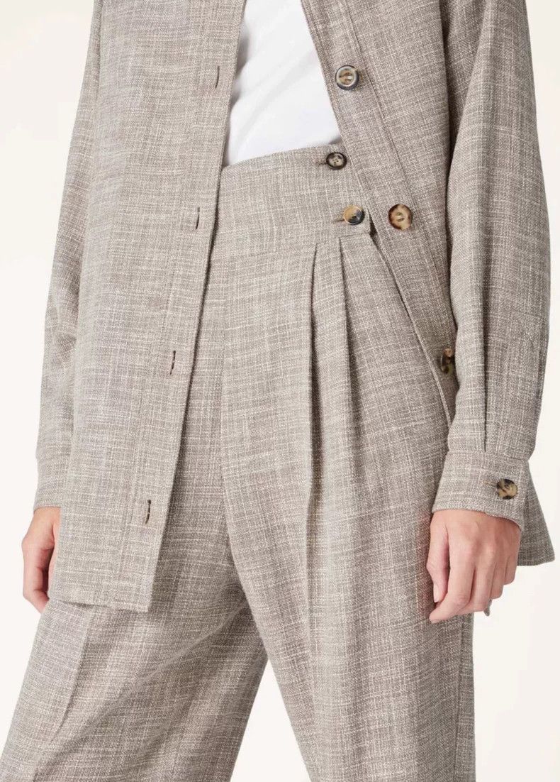 Loro Piana Loro Piana Oat gray wool trousers, high waist design, two Size 26" / US 2 / IT 38 - 9 Thumbnail