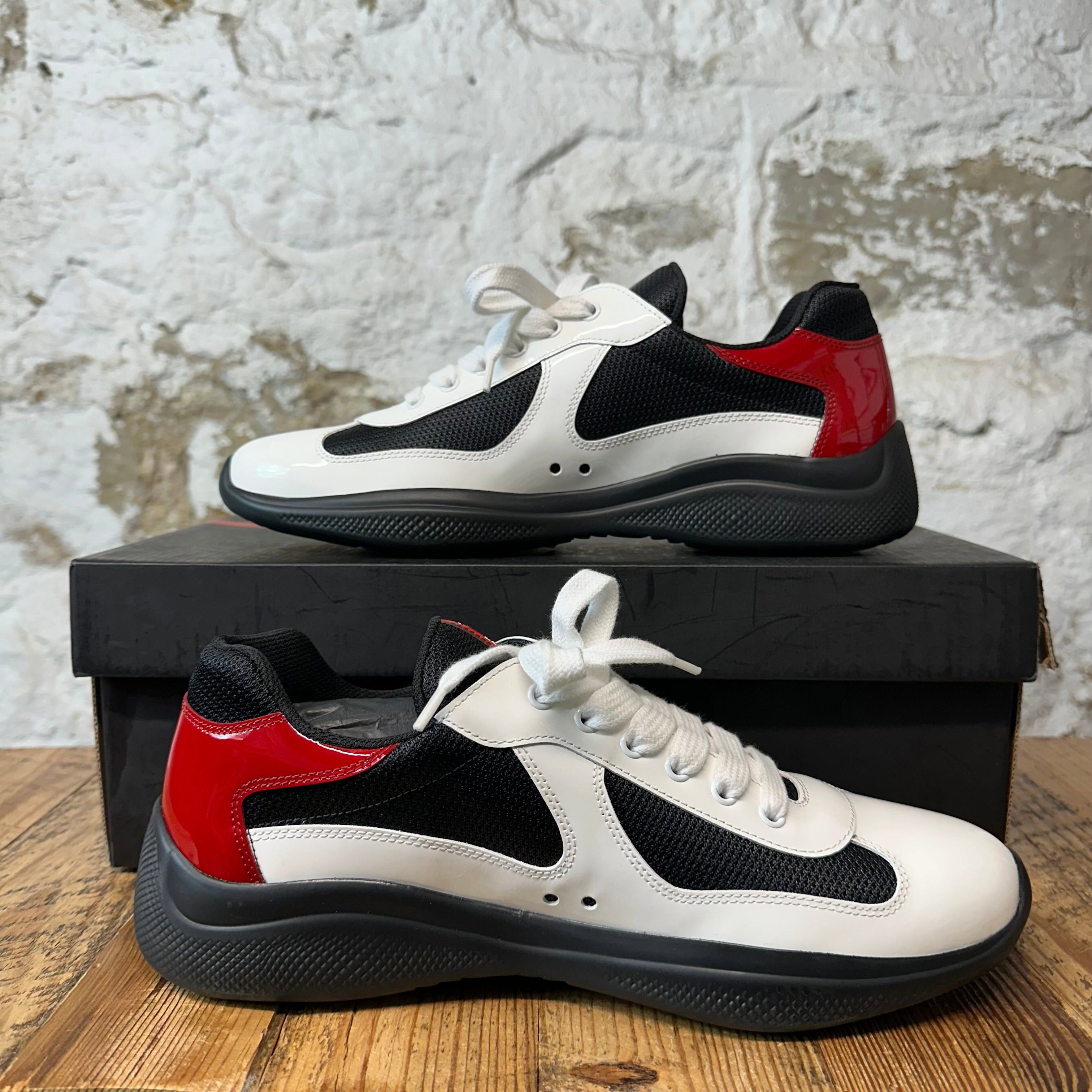 Prada Prada Americas Cup White Red Patent Black Sneaker Sz 9 Size US 9 / EU 42 - 2 Thumbnail