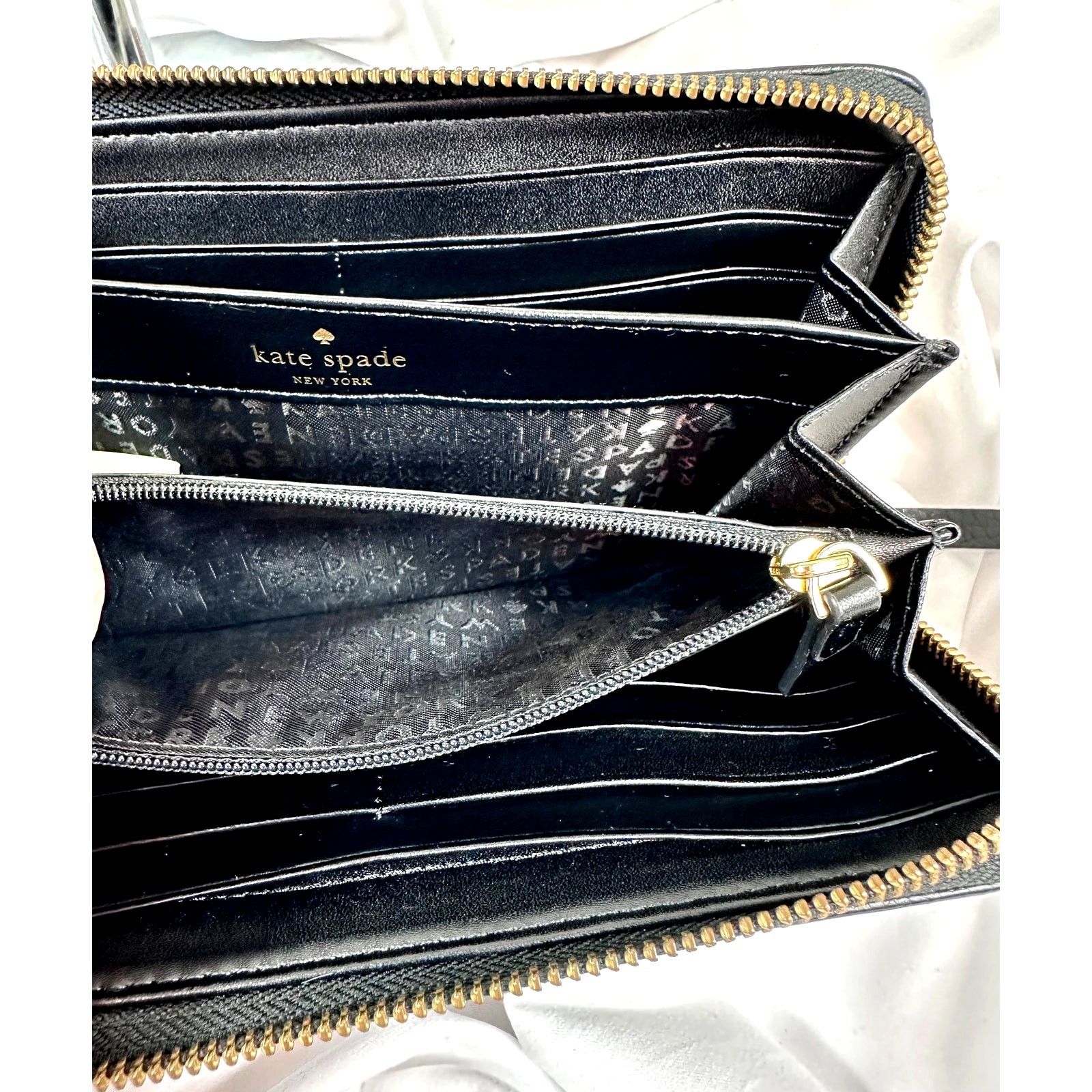 Kate Spade Kate Spade Chester St Pebble Leather Zip Around Wallet Black Size ONE SIZE - 11 Thumbnail