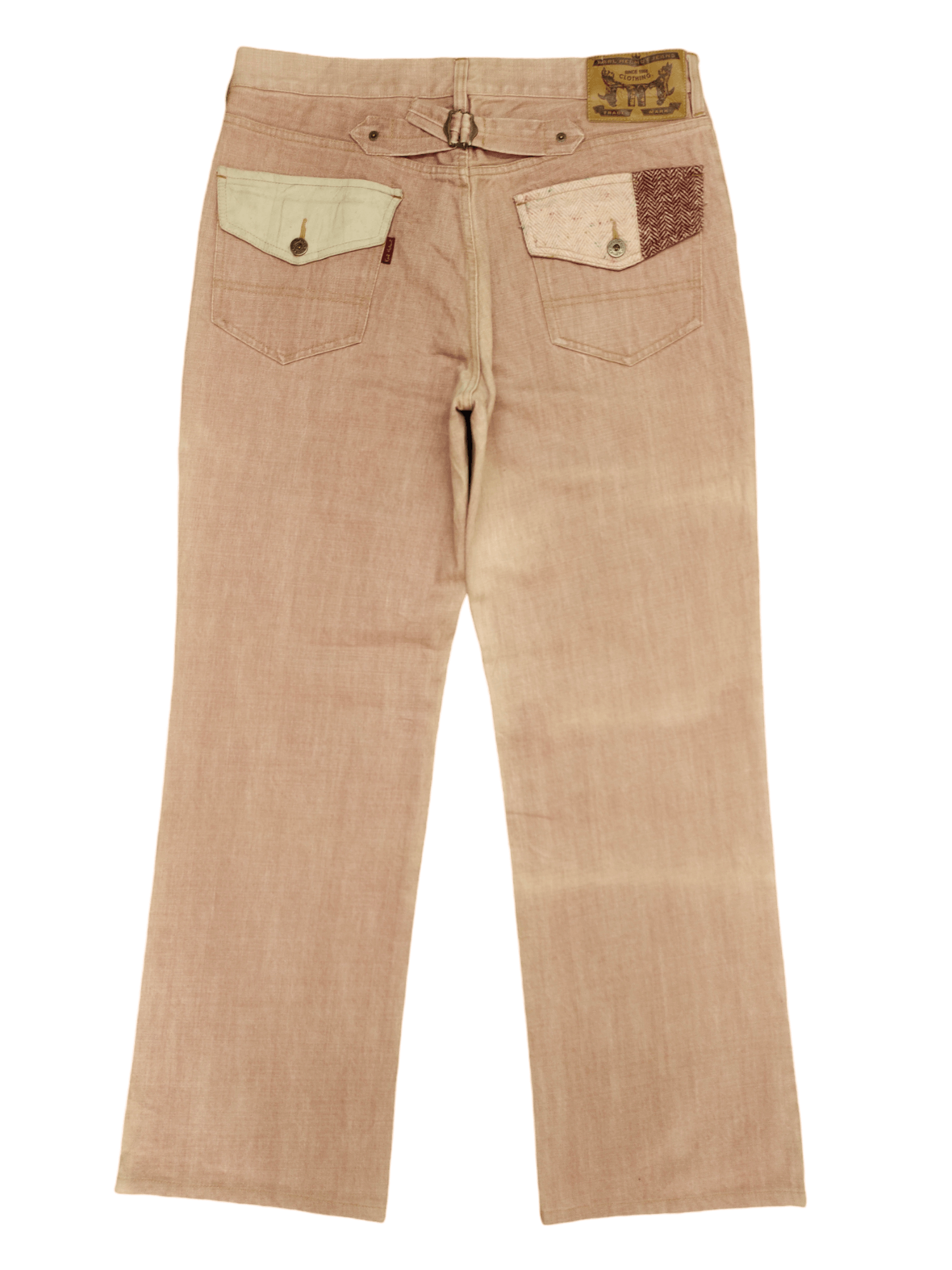 Karl Helmut 1990s Karl Helmut Heringbone Tweed Patchwork Denim Jeans Size US 33 - 12 Thumbnail