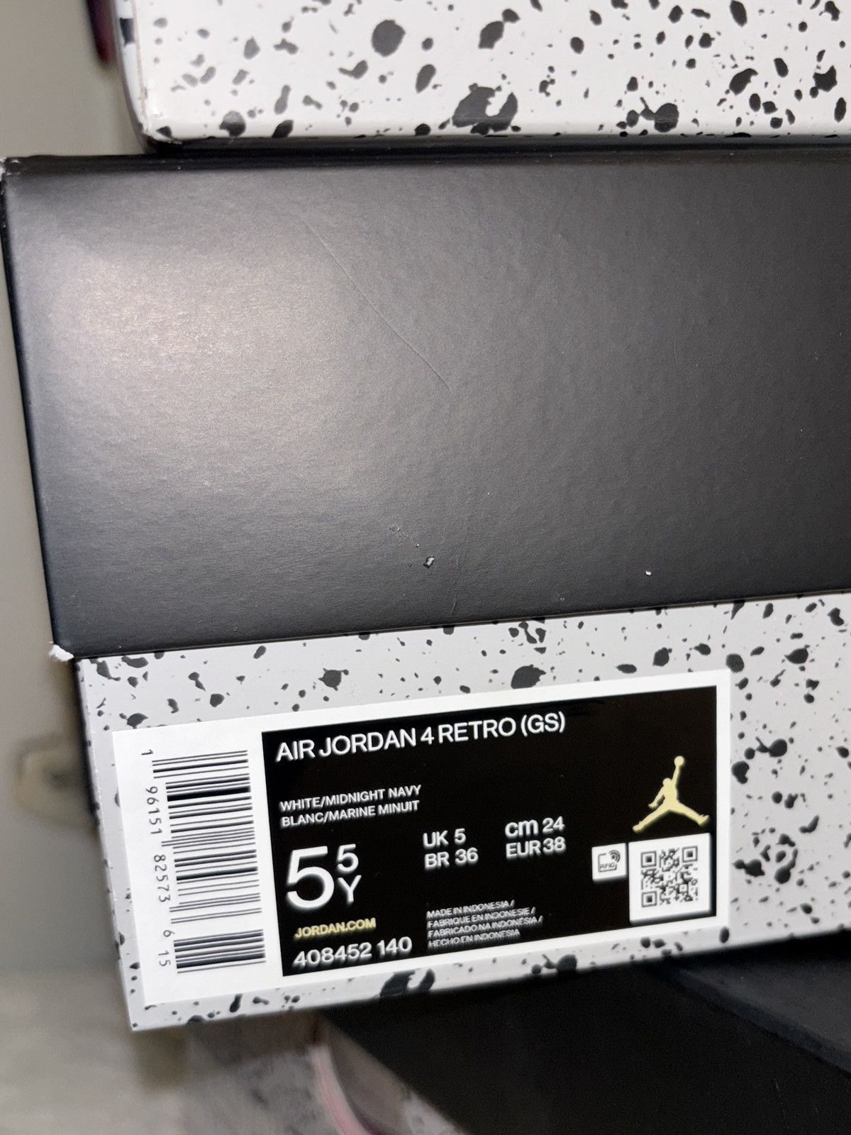 Jordan Brand Air Jordan 4 Retro GS 'Midnight Navy' Size US 5.5 / IT 35.5 - 6 Thumbnail