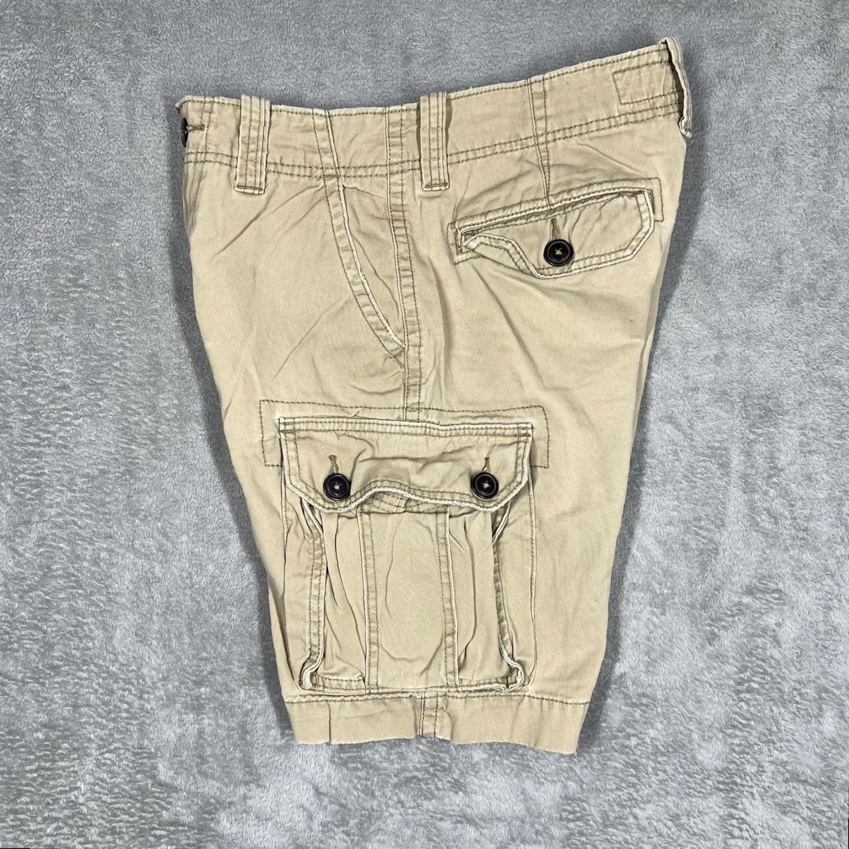 American Eagle Outfitters American Eagle Outfitters Cargo Shorts Mens 28 Khaki 9" Inseam Belt Loops 5-Pocket Classic - Mens Size US 28 / EU 44 - 5 Thumbnail