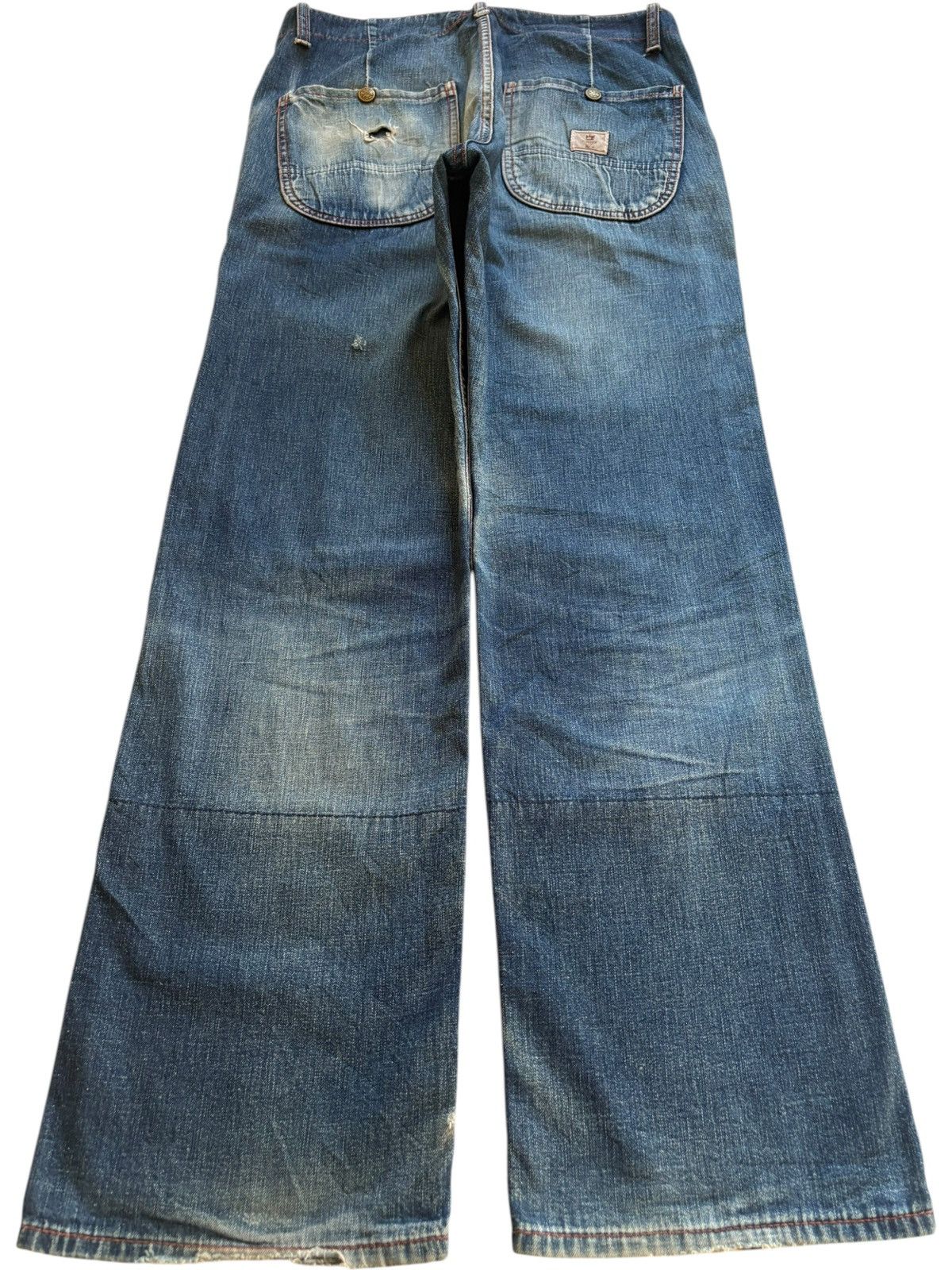 Japanese Brand Vintage Japanese Brand Mud Wash Bush Pant Baggy Jeans Size US 31 - 2 Thumbnail