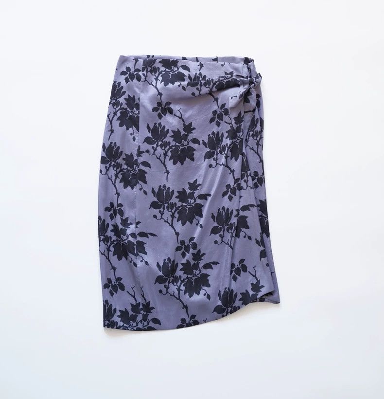 Dries Van Noten Dries Van Noten size:40 Purple Garden Series Silk skirt Size 39" - 9 Thumbnail