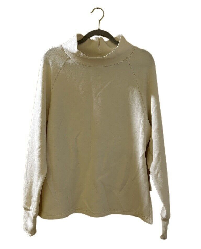 Varley Varley Cream Sweater Pullover Funnel MockNeck Adjustable Ci Size XS / US 0-2 / IT 36-38 - 1 Thumbnail
