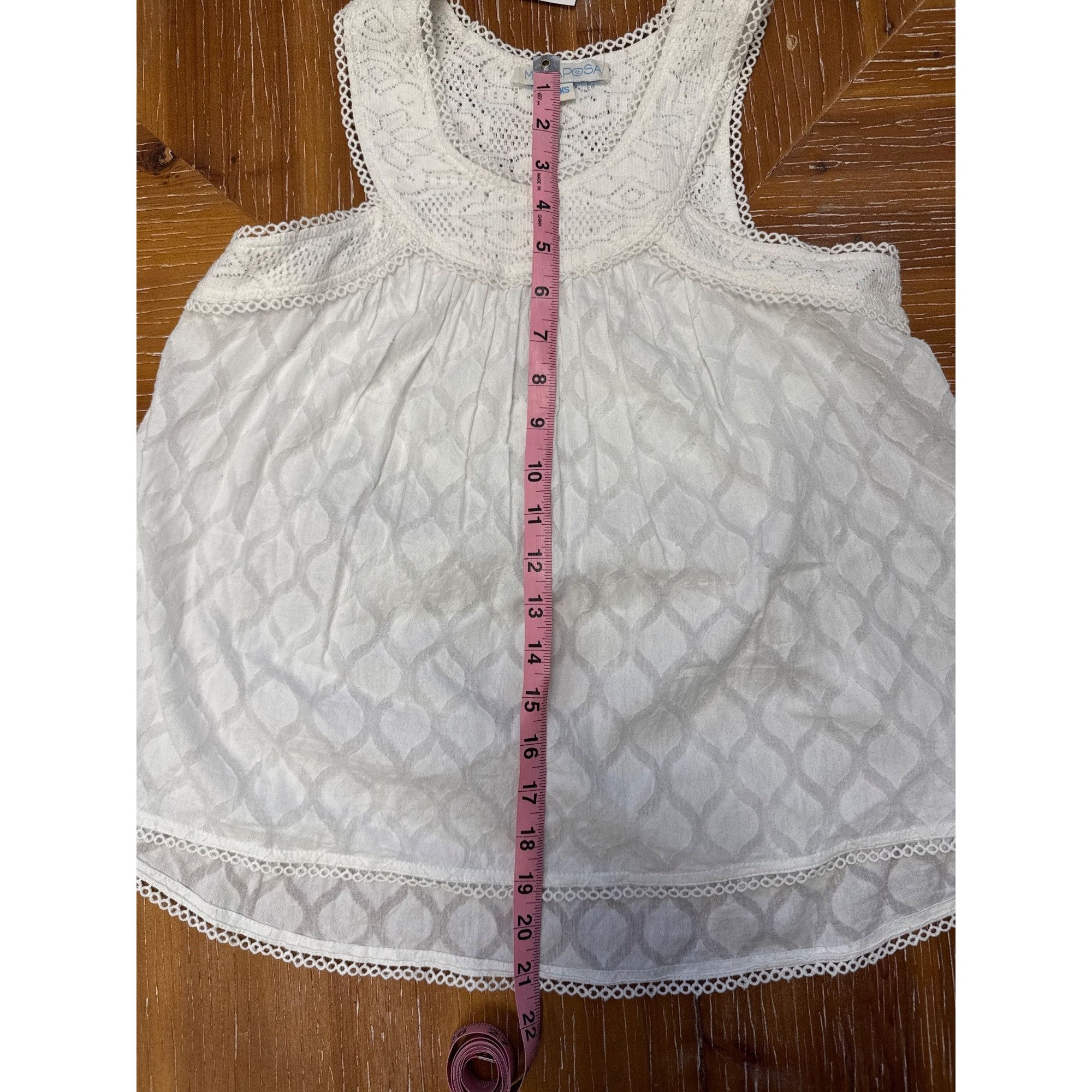 Other Sleeveless White Lace Cotton Tank Top By Modaposa XS Size XS / US 0-2 / IT 36-38 - 10 Thumbnail