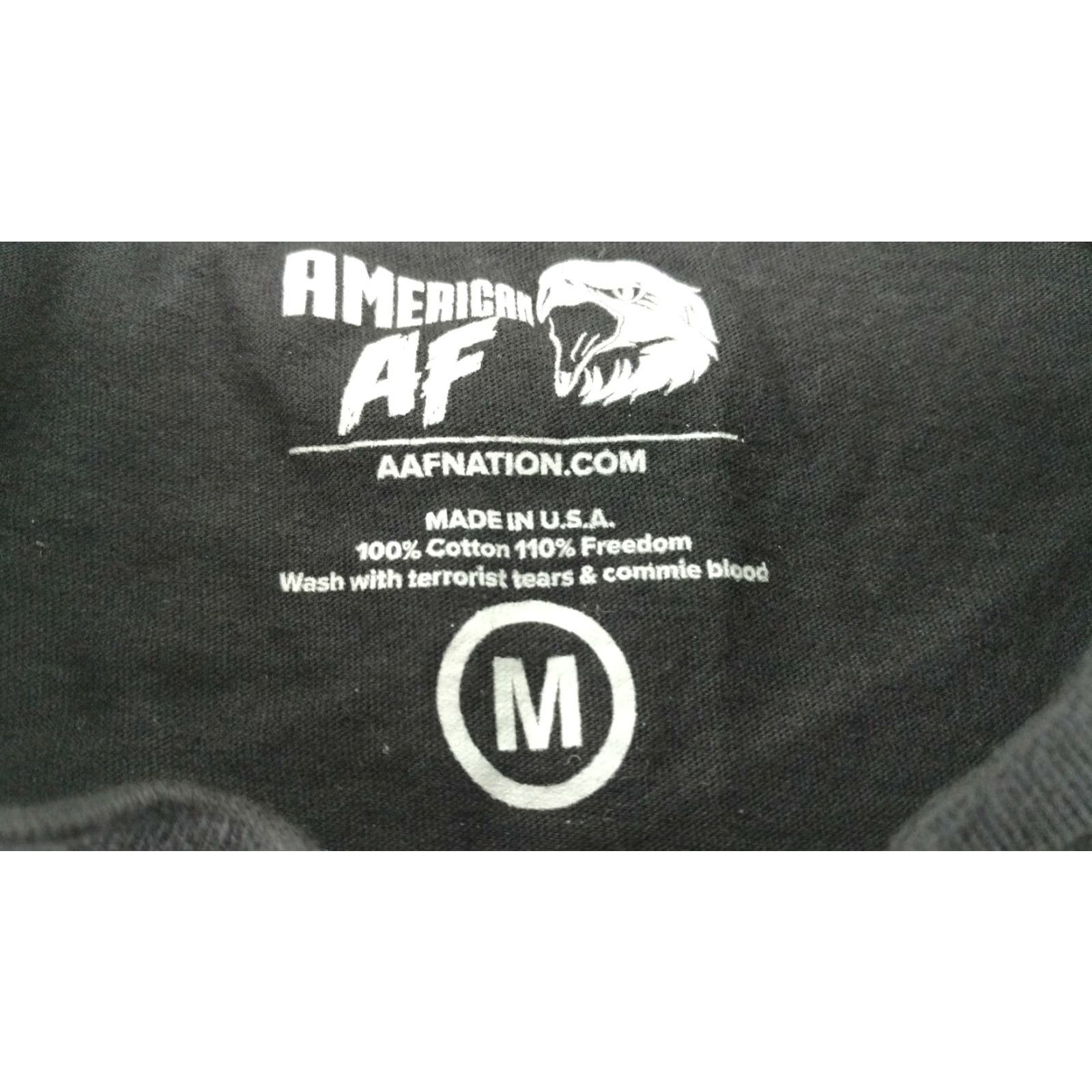 Vintage American AF Men's T-Shirt Black Medium Freedom Ain't Free Shirt Size US M / EU 48-50 / 2 - 8 Thumbnail