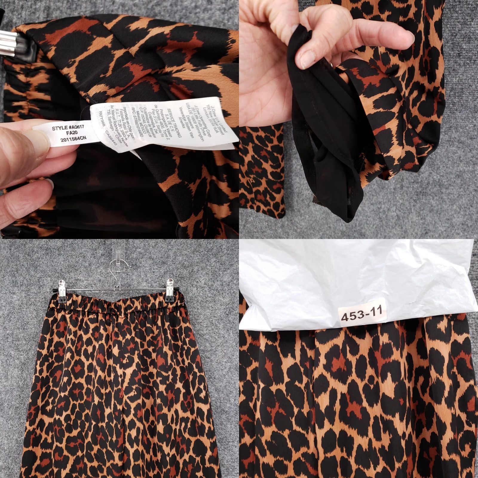 J.Crew J.CREW Pants Women 0 Orange High Rise Wide-Leg Trouser Leopard Print Dress Pants Size 25" / US 0 / IT 36 - 9 Thumbnail