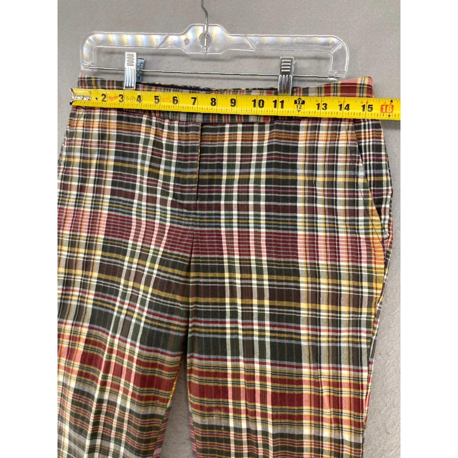 Tommy Hilfiger Tommy Hilfiger Womens Pants 6 Plaid Ankle Wide-Leg City 90s Casual Formal Business Size 28" / US 6 / IT 42 - 2 Thumbnail