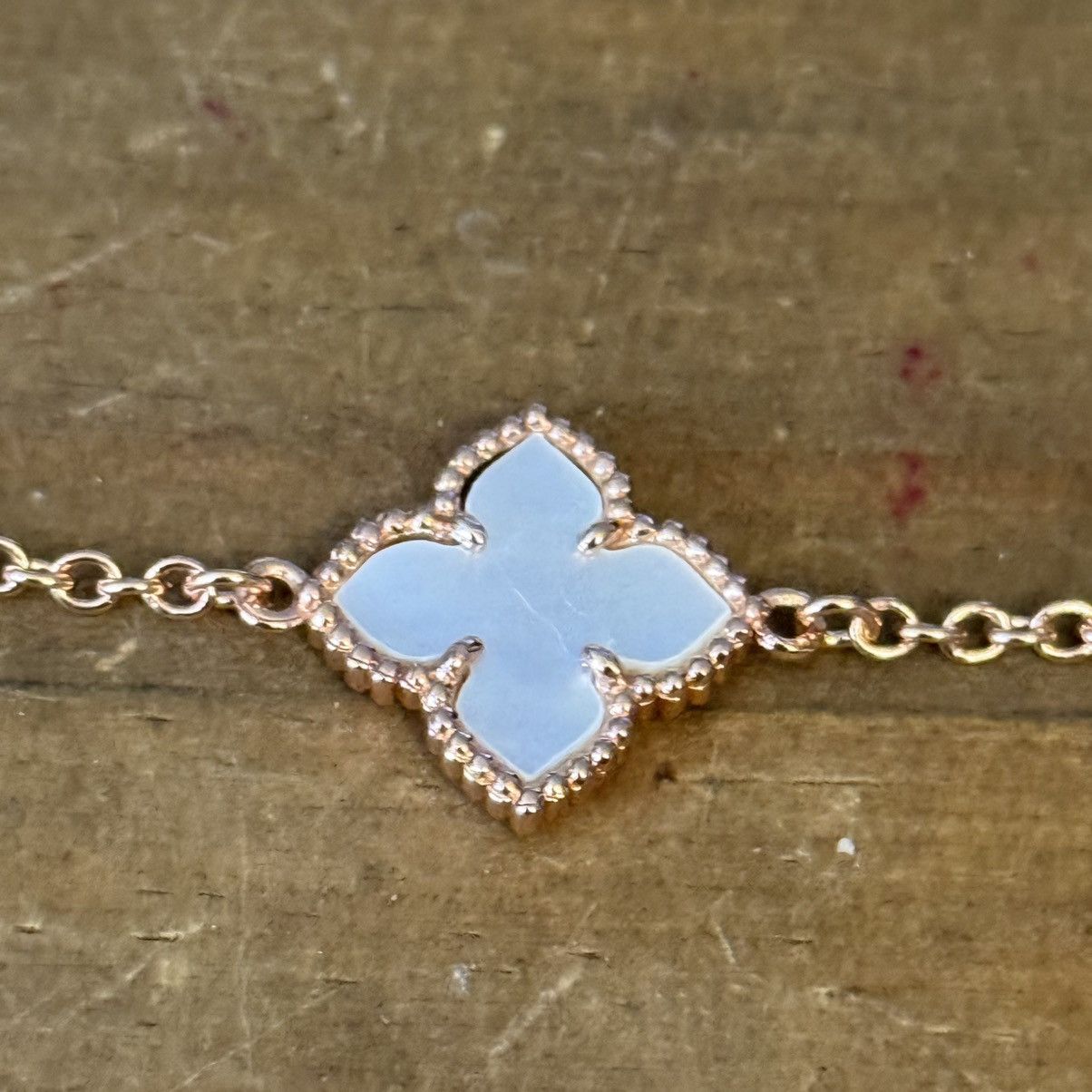 Other Rose gold station mother of pearl inlay clover bracelet Size ONE SIZE - 4 Thumbnail