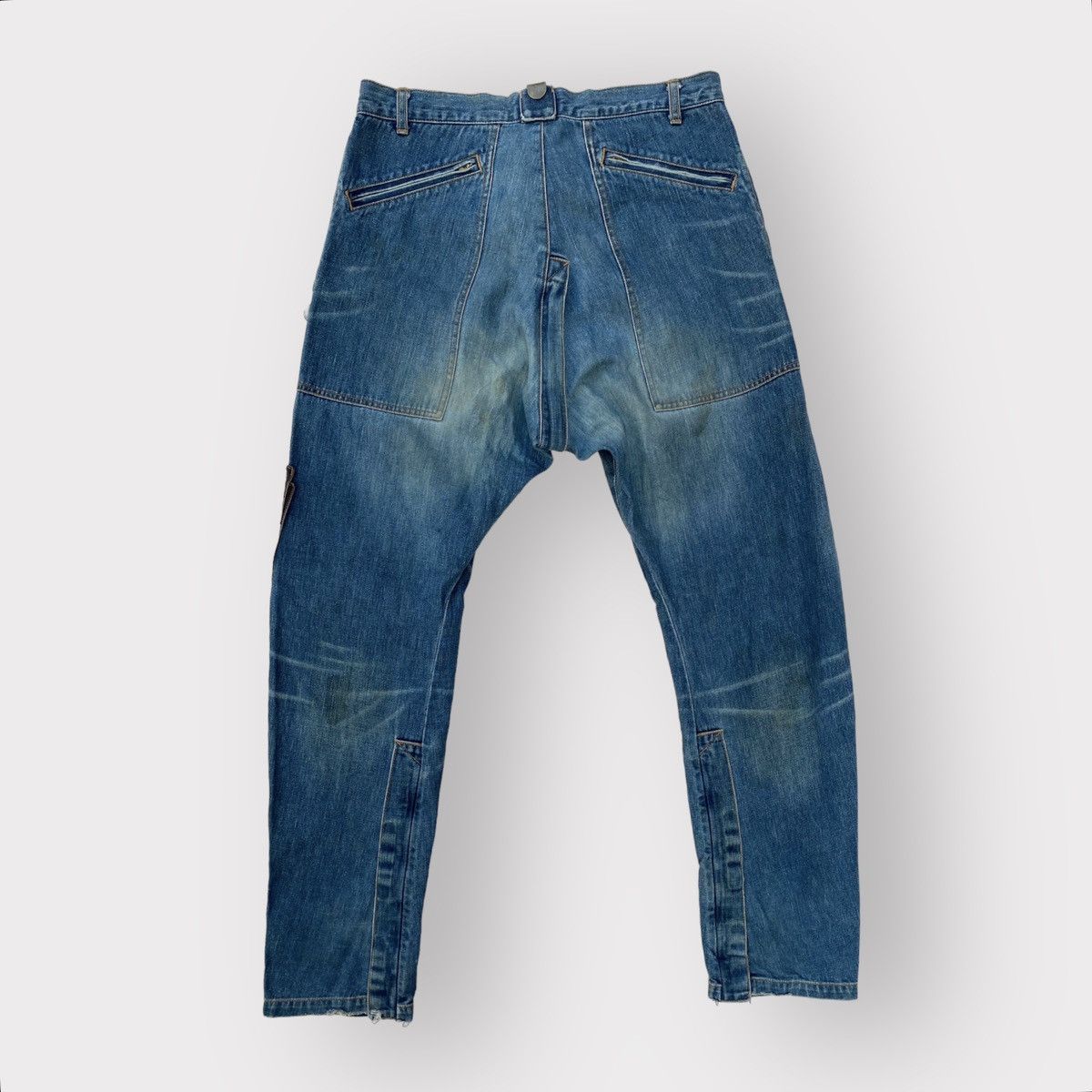 Maison MIHARA YASUHIRO Miharyasuhiro Leather Patchwork Denim Size US 34 / EU 50 - 6 Thumbnail