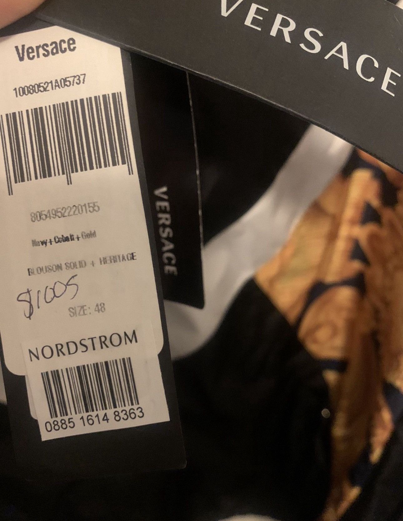 Versace Versace Baroque Track Jacket size M (48) blue Size US M / EU 48-50 / 2 - 11 Thumbnail