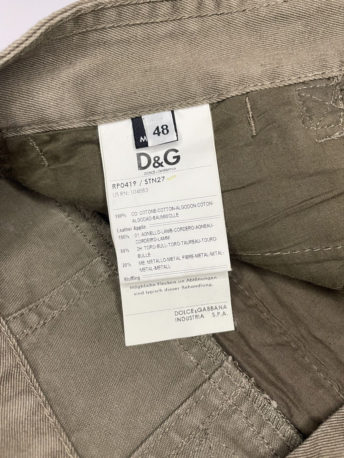 Dolce & Gabbana Dolce & Gabbana Multipocket Cargo Cowboy Style Pants Size US 32 / EU 48 - 10 Thumbnail