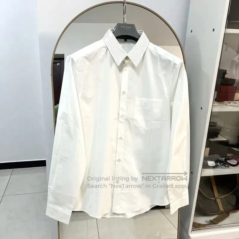 Versace Versace White Cotton Long Sleeve Shirt for Men . Size US L / EU 52-54 / 3 - 1 Thumbnail