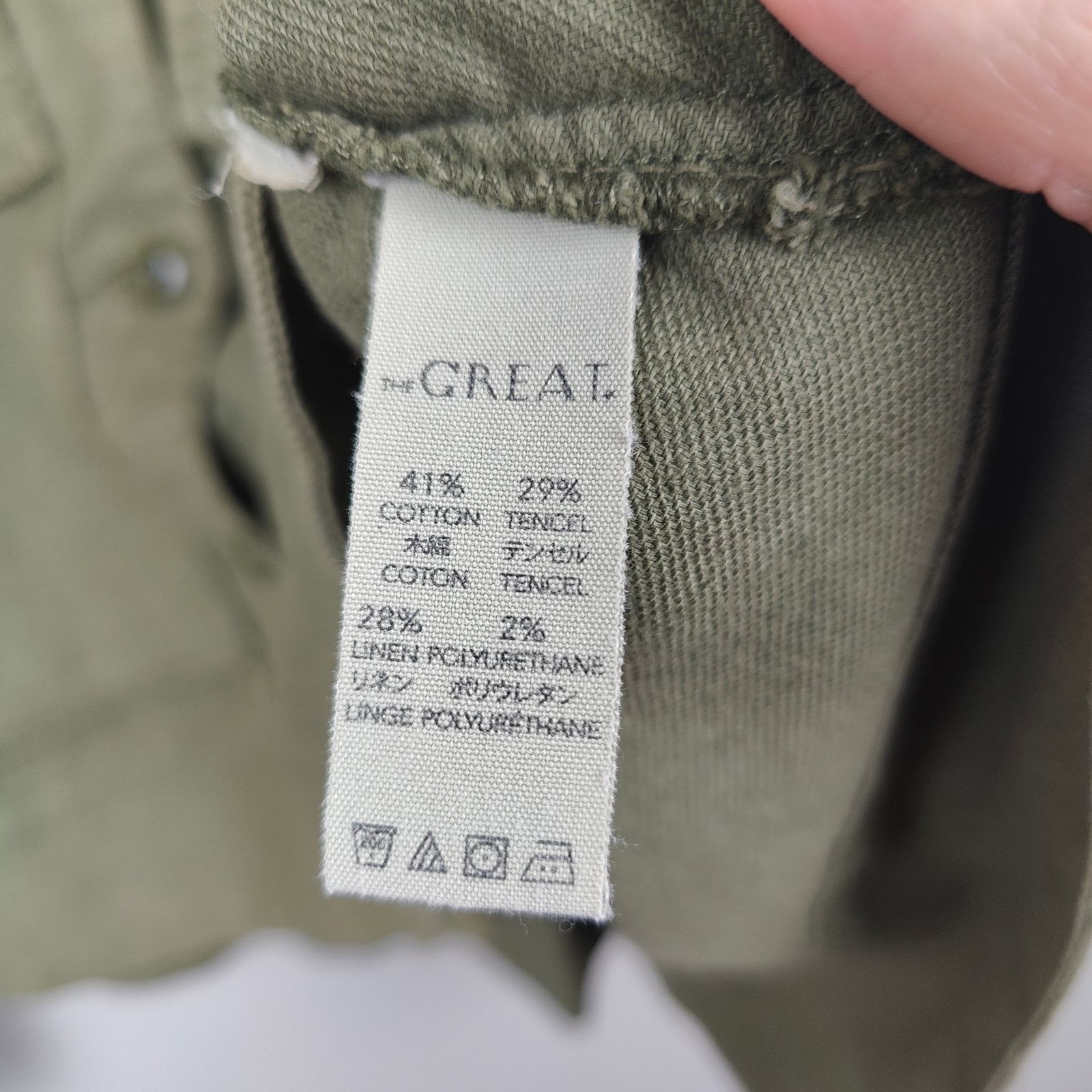 THE GREAT The Great The Swingy Army Jacket Womens Medium 2 Army Green Size M / US 6-8 / IT 42-44 - 8 Thumbnail