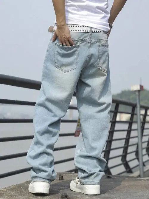 Japanese Brand Casual Skate Baggy Denim Jeans Loose 2000s Size US 30 / EU 46 - 3 Thumbnail