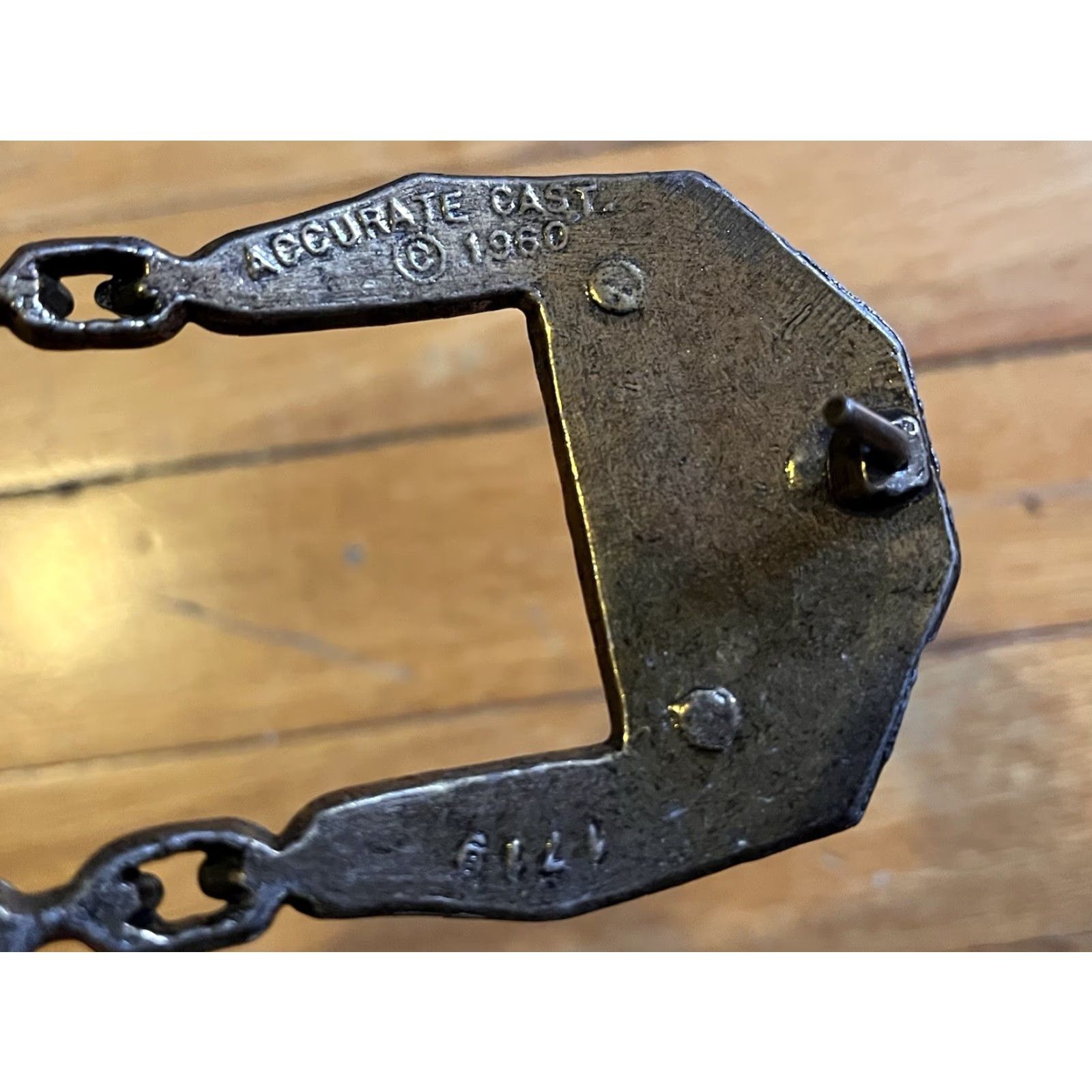 Vintage VINTAGE Accurate Belt Buckle Industrial Steampunk Chain Link Screws Brass Belt Buckle Gold 60s Mens Womens Adults Unisex Vintage Size ONE SIZE - 6 Thumbnail