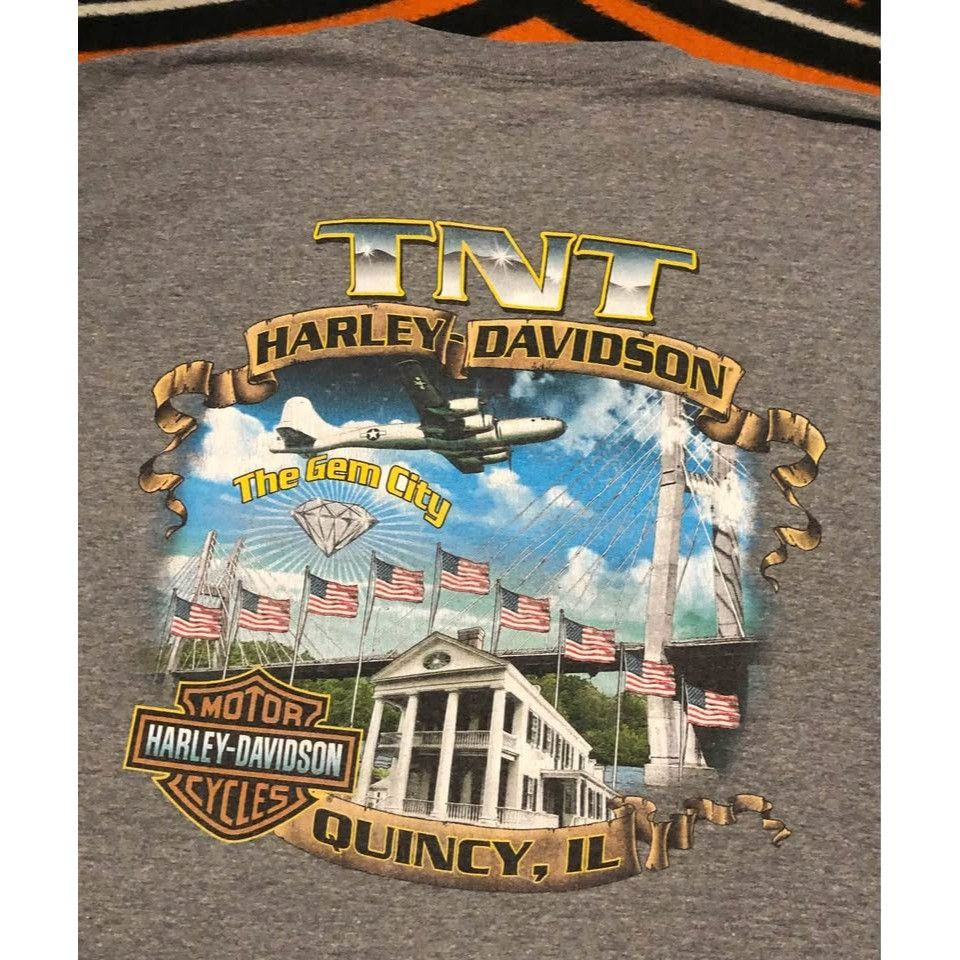 Harley Davidson Harley-Davidson T-shirt 2XL Men QUINCY, ILLINOIS Size US XXL / EU 58 / 5 - 2 Thumbnail