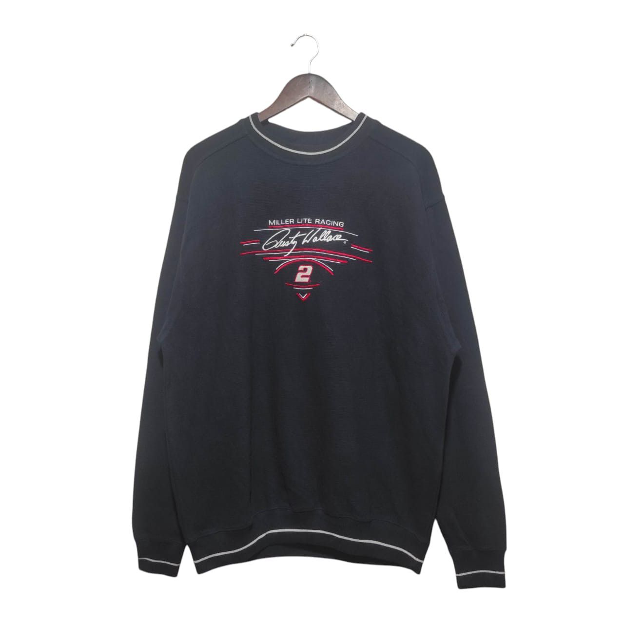 NASCAR Vtg MILLER LITE Nascar Racing RUSTY WALLACE #2 Sweatshirt Size US M / EU 48-50 / 2 - 1 Thumbnail
