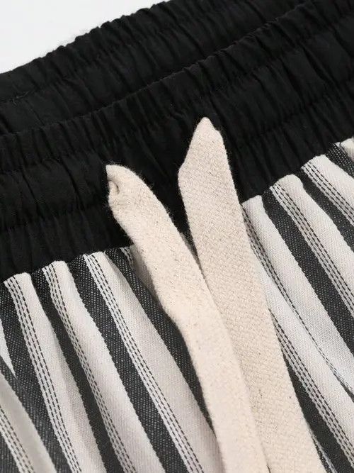 Japanese Brand Sawako x Ryoko Stripe pyjama Vintage Straight Sweatpants Size US 34 / EU 50 - 4 Thumbnail