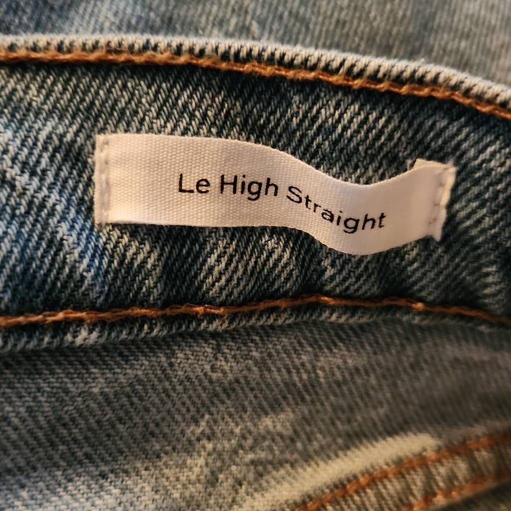 Frame Frame Women's Size 29 / 8 Le High Rise Straight Fit Demarco Rips Blue Jeans Size 30" / US 8 / IT 44 - 5 Thumbnail