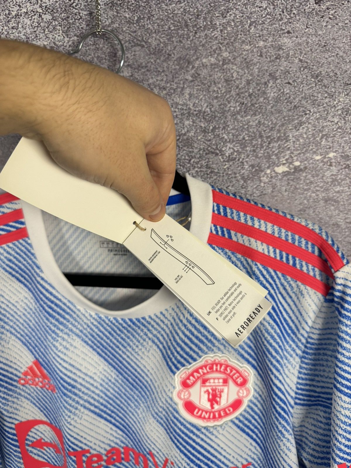 Adidas × Vintage NWT CAVANI Manchester United 2021/22 Away Adidas Jersey Size US L / EU 52-54 / 3 - 11 Thumbnail
