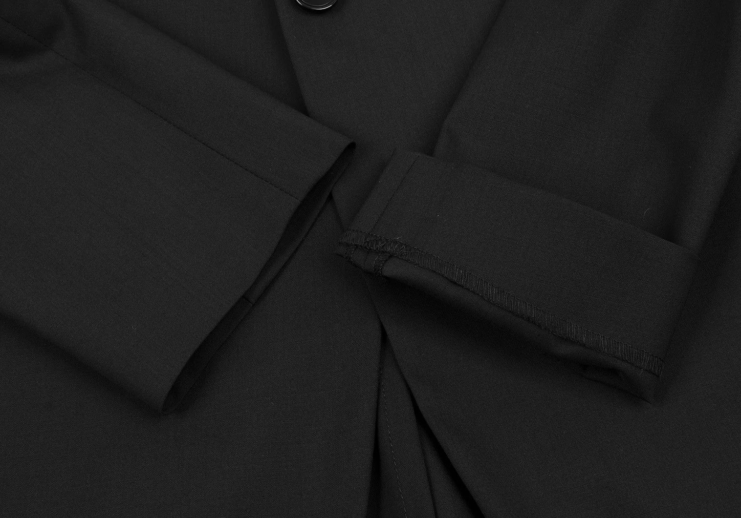 Emporio Armani Wool 1-Button No-Collar Jacket in Black Size 48 Size US M / EU 48-50 / 2 - 4 Thumbnail