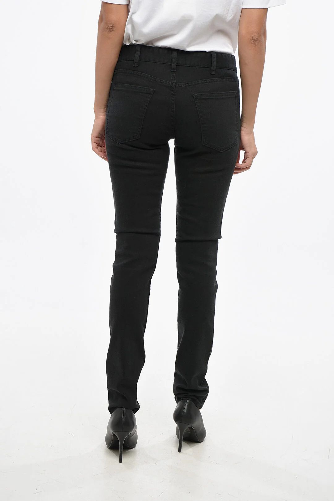 Celine og1mm0326 Slim-Fit Dark-Wash Jeans in Black Size 28" / US 6 / IT 42 - 2 Thumbnail