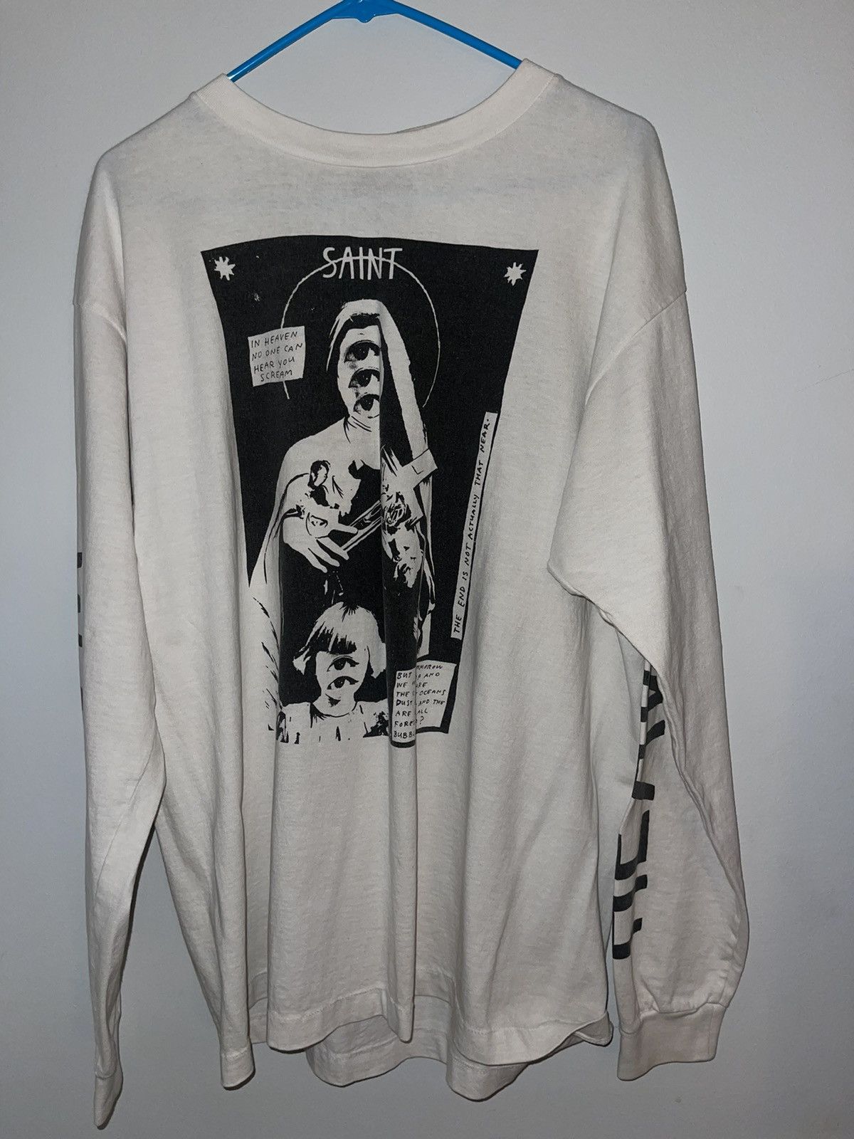 image of Cali Thornhill Dewitt x Readymade Saint Michael Long Sleeve in Beige, Men's (Size Large)