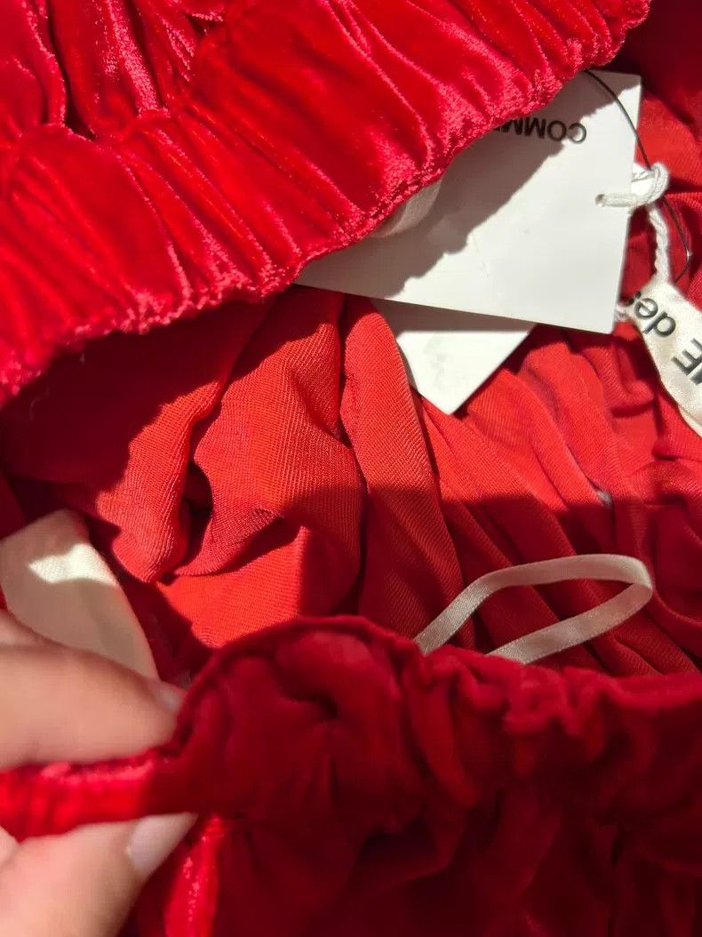 Comme des Garcons Comme Des Garcons size M Main Line Red Velvet Skirt Size 23" - 7 Thumbnail
