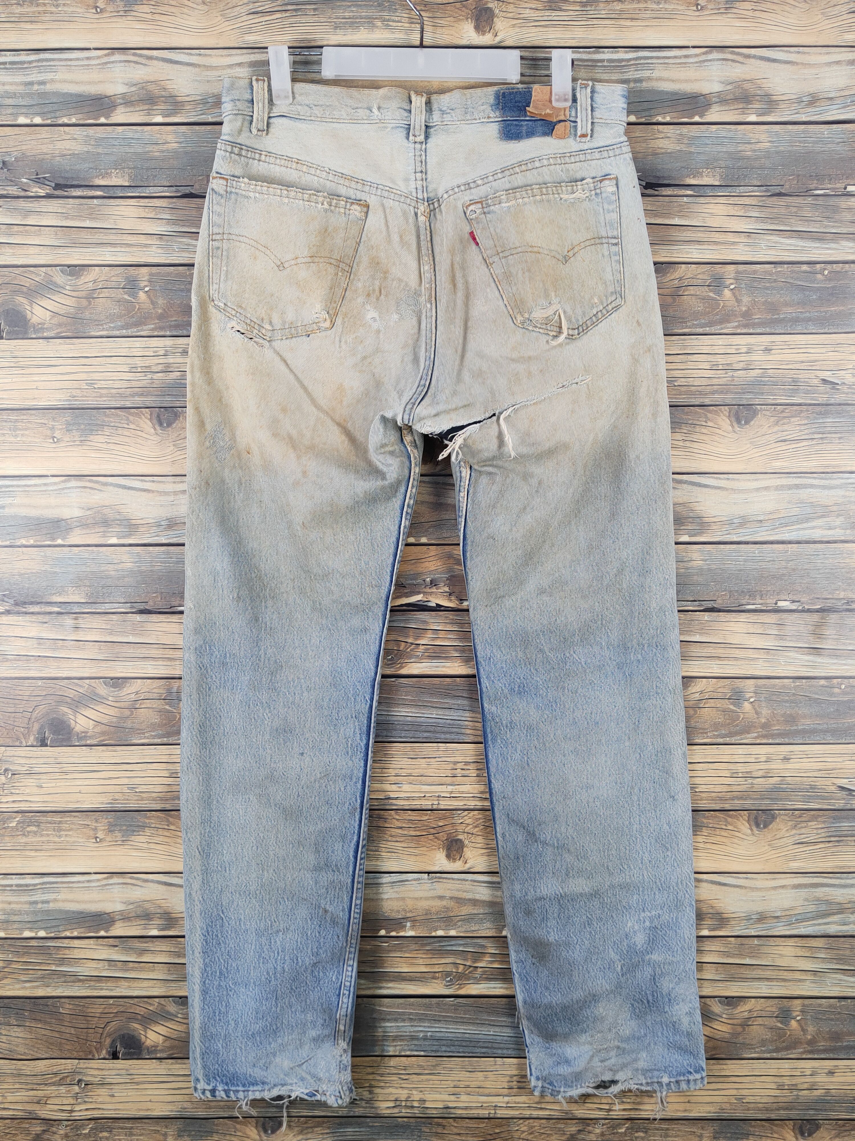 Levi's Levi's Light Blue Distressed Ripped denim Jeans #W1588 Size US 34 / EU 50 - 7 Thumbnail