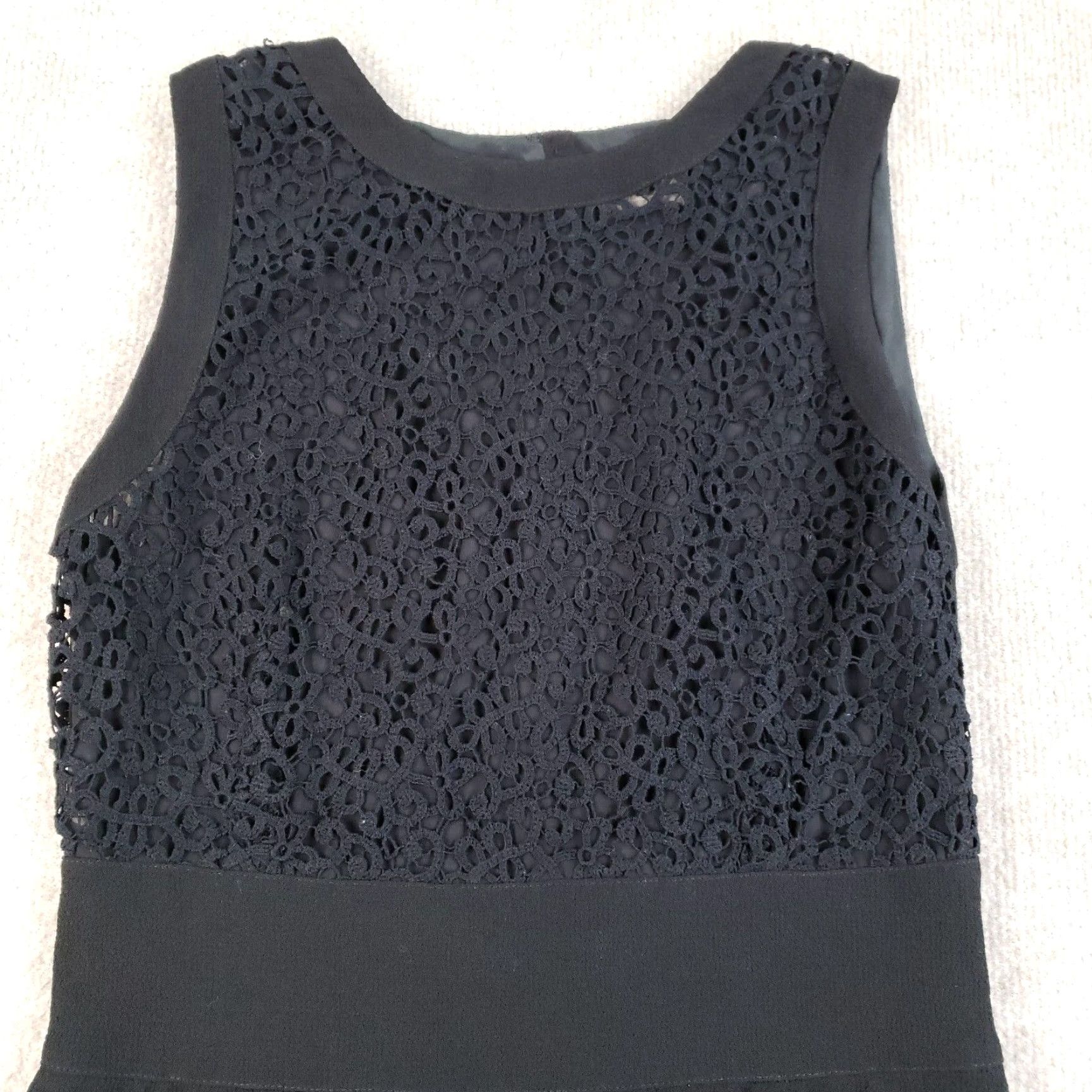 Valentino Valentino Dress Womens Sz 6 Black Lace Wool Sleeveless Quiet Luxury Cocktail Size M / US 6-8 / IT 42-44 - 7 Thumbnail