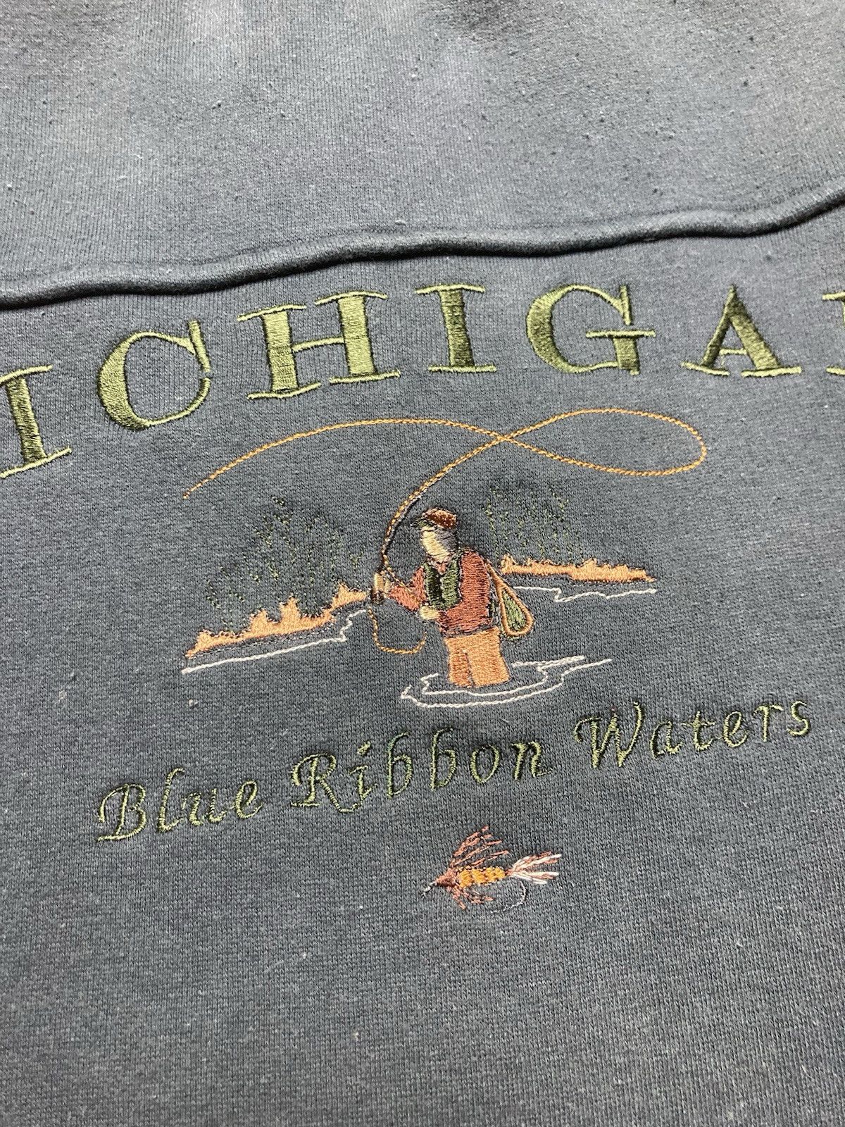 Vintage Vtg sweatshirt Snowshoe Thompson Michigan fishing henley XL Size US XL / EU 56 / 4 - 3 Thumbnail