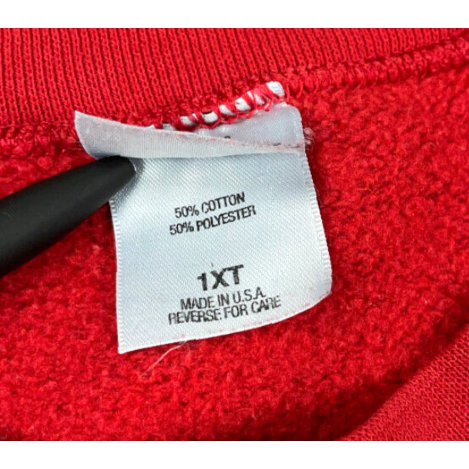 Soffe VINTAGE Soffe Sweatshirt Shirt Adult 1X Tall Red 50/50 90s Solid Crew Neck Mens Tall Size US XL / EU 56 / 4 - 5 Thumbnail