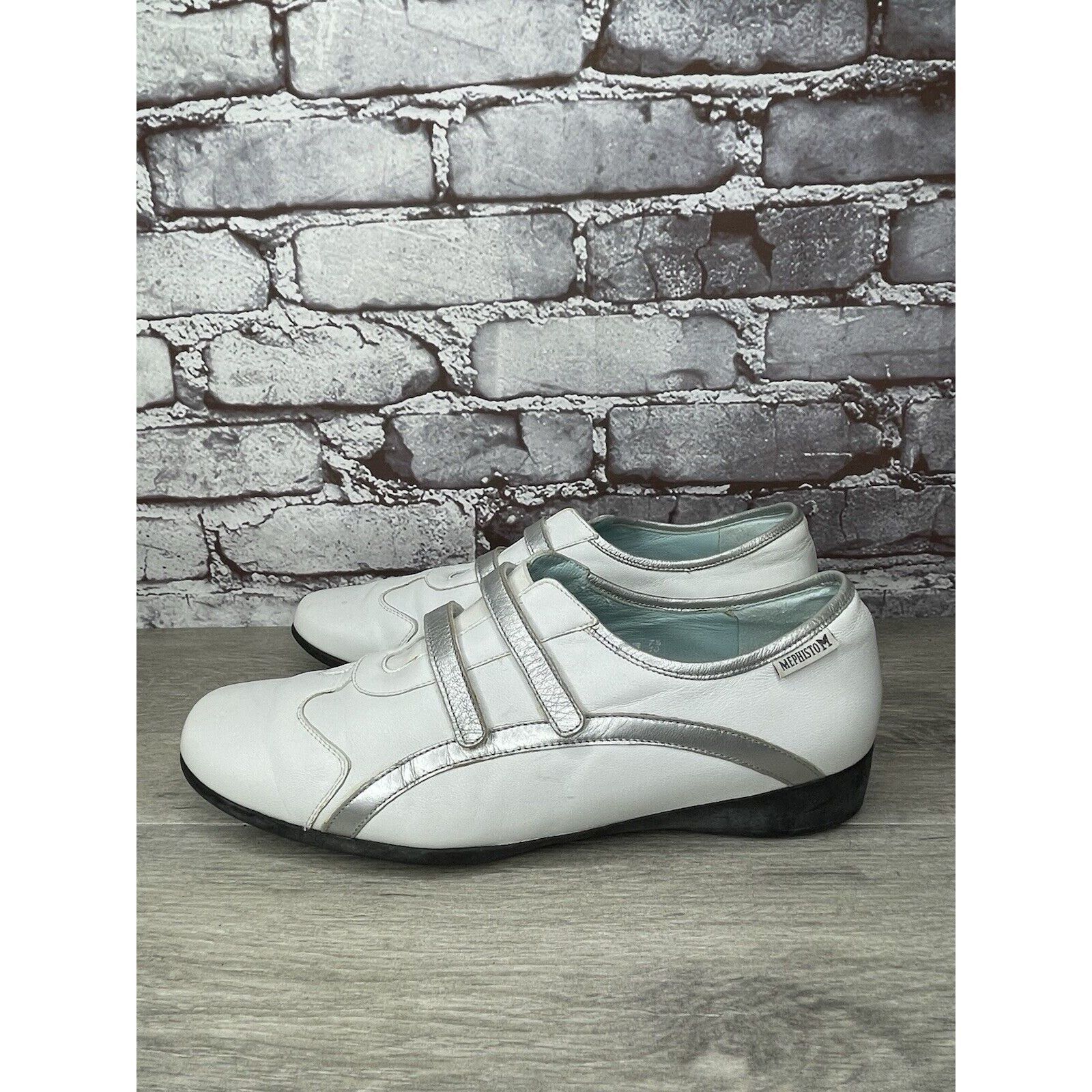 Mephisto Mephisto Cool Air White Leather Strap Driving Loafers Shoes Size US 10 / IT 40 - 10 Thumbnail