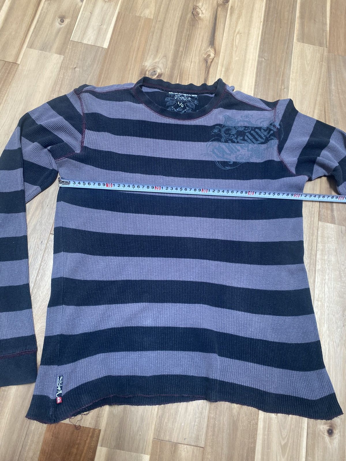 Quiksilver Vintage Quiksilver Striped Long Sleeve Waffle Knit Y2K L Size US L / EU 52-54 / 3 - 4 Thumbnail