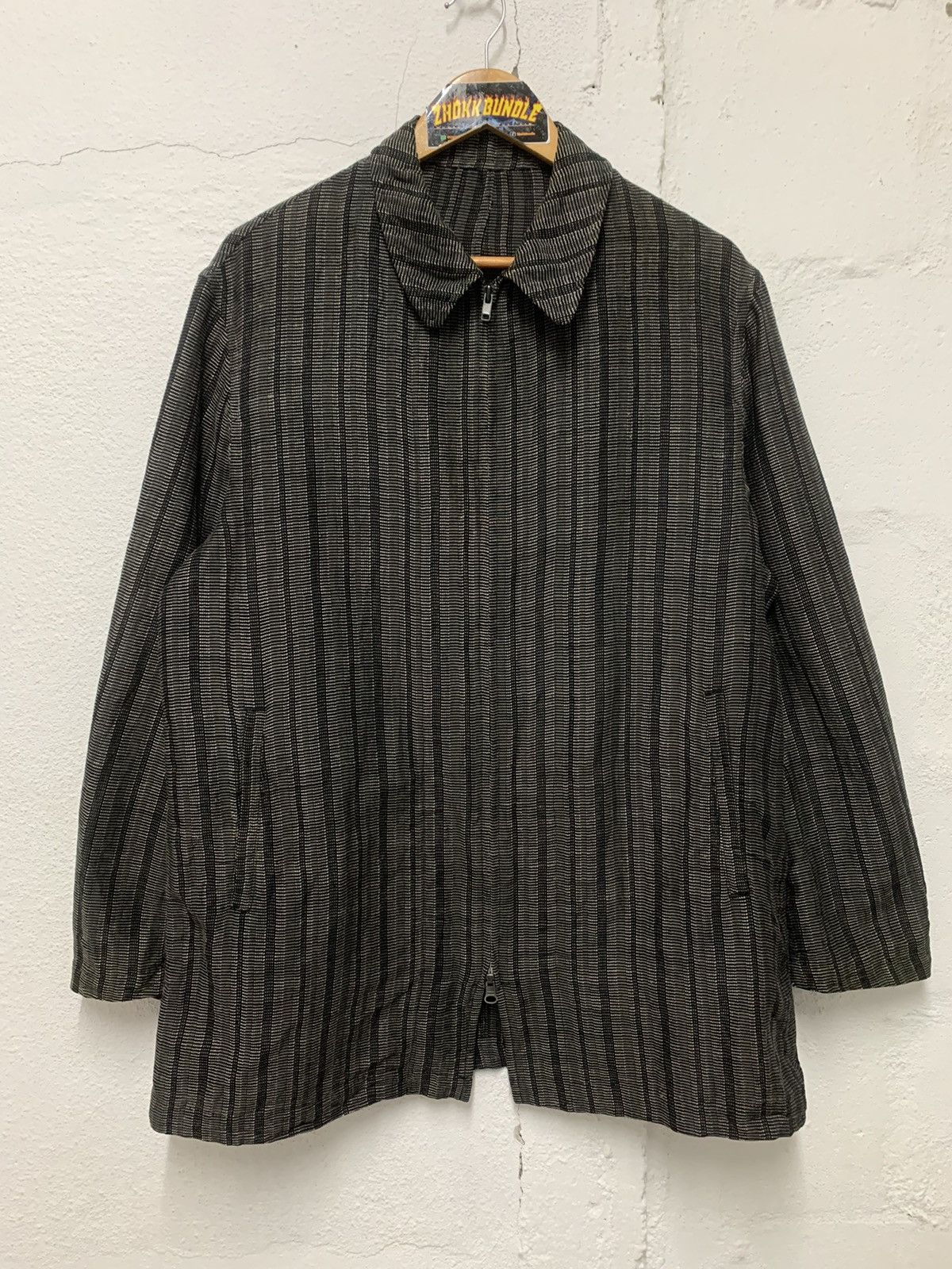 Yohji Yamamoto Yohji Yamamoto Linen Rayon Blend Light Zipper Jacket Size US M / EU 48-50 / 2 - 1 Thumbnail
