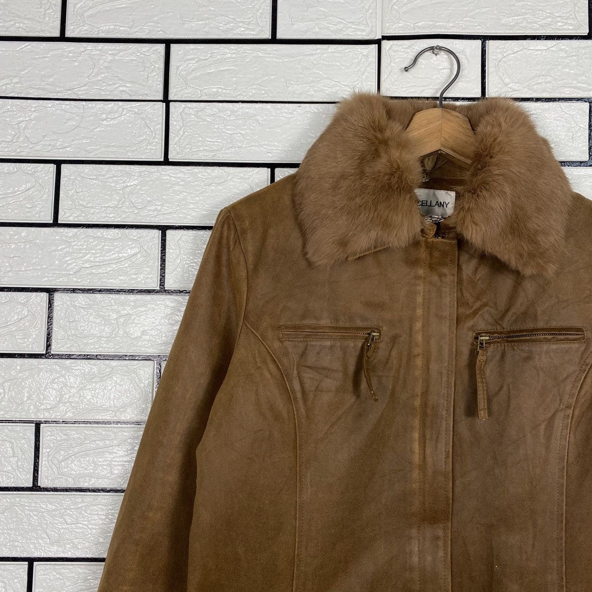 Japanese Brand 📌Vintage Leather Jacket Miscelanny Fur Size US XXS / EU 40 - 8 Thumbnail